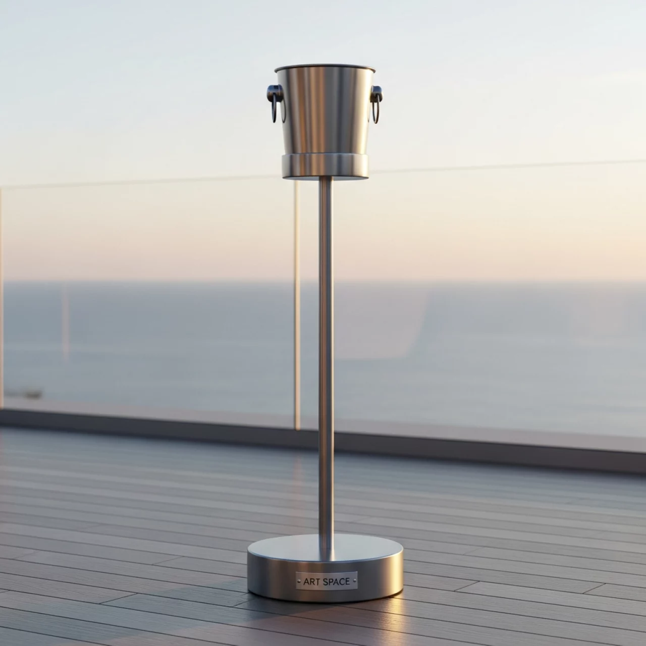 Аренда Подставка напольная под ведро для шампанского шайба высота 62 см на Имеретинской набережной — ART SPACE