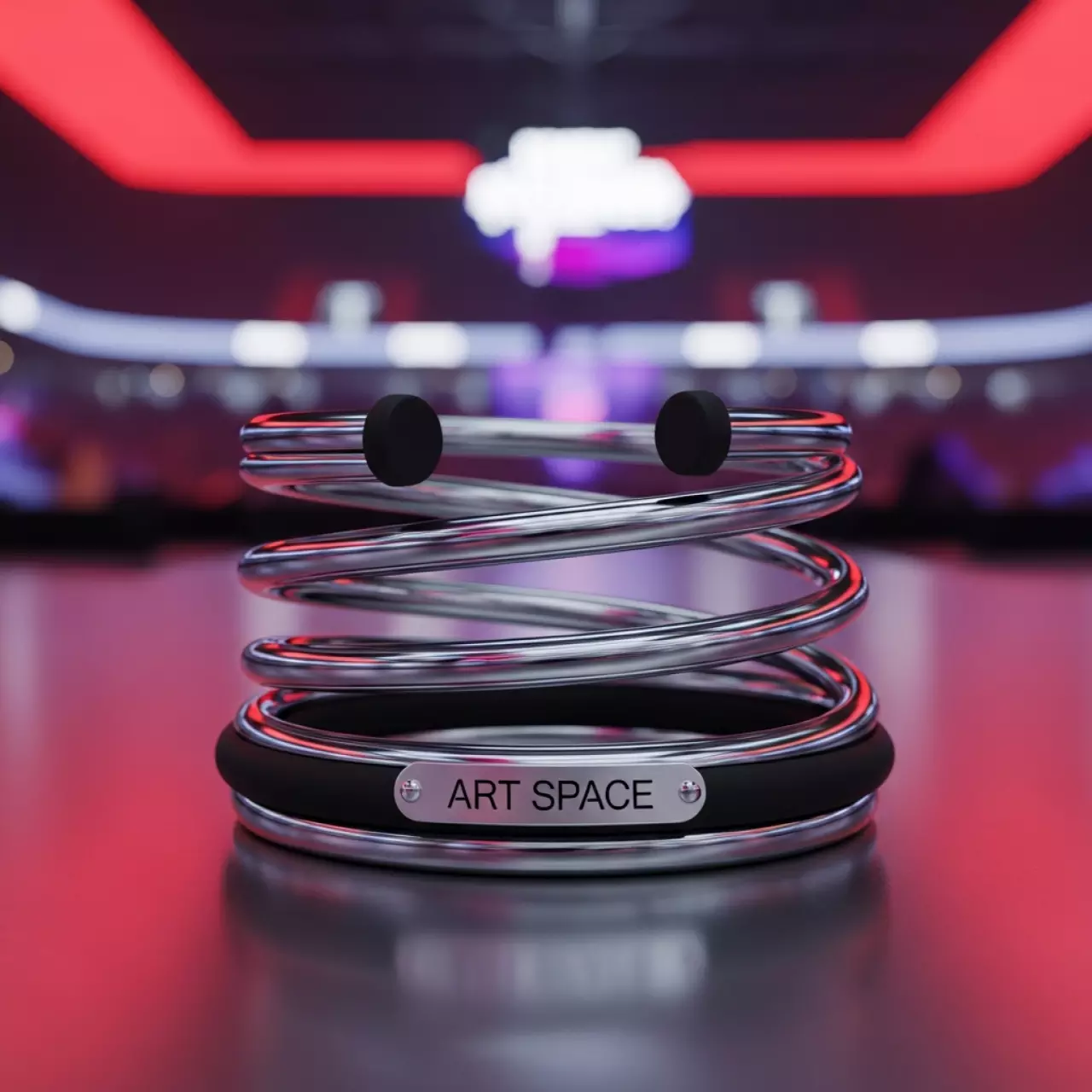 Аренда Подставка "Пружина" металл резина D 18 см H 7 см в Red Arena — ART SPACE