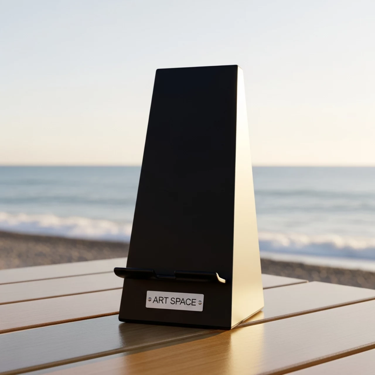 Аренда Подставка "Трапеция" черная H 105 мм на пляже «Мандарин» — ART SPACE