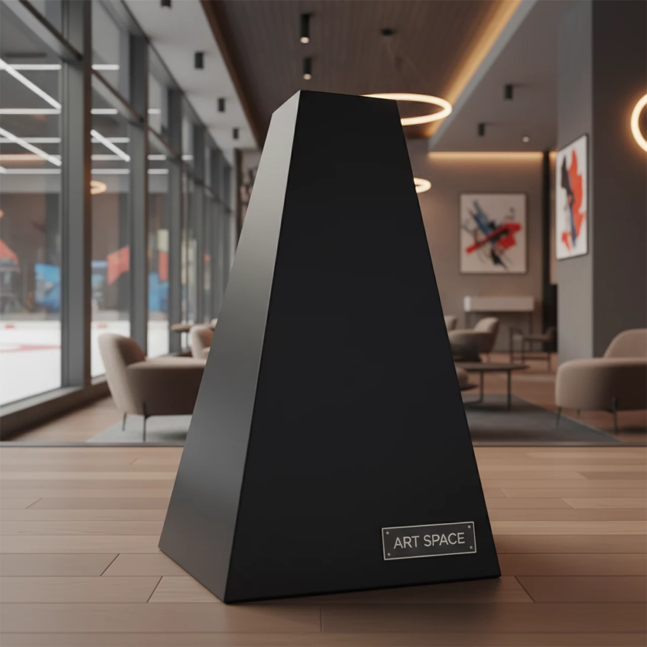 Аренда Подставка Трапеция черная H 105 мм в Керлинговом центре «Ледяной куб» — ART SPACE