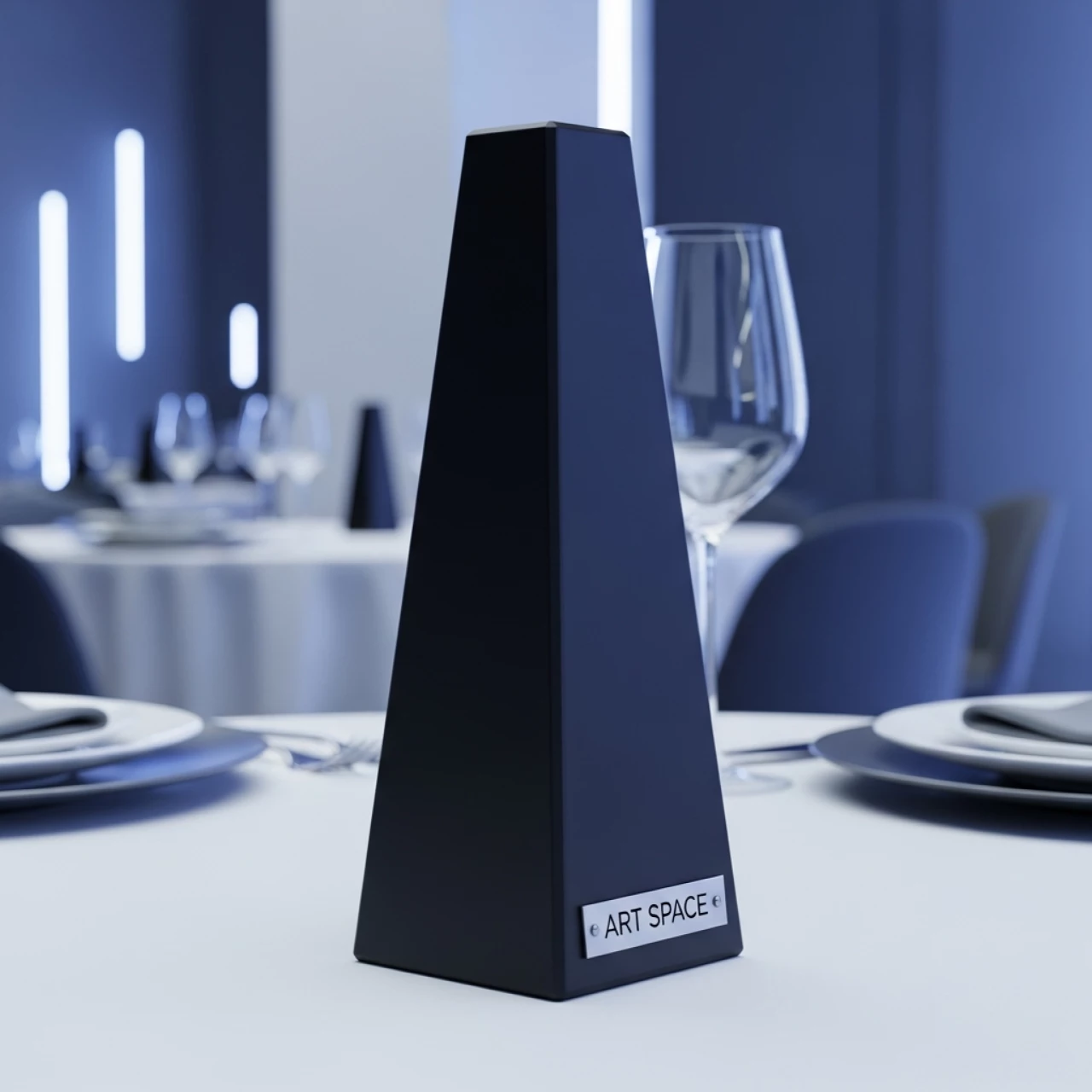 Аренда Подставка Трапеция черная H 75 мм в санатории «Русь» — ART SPACE