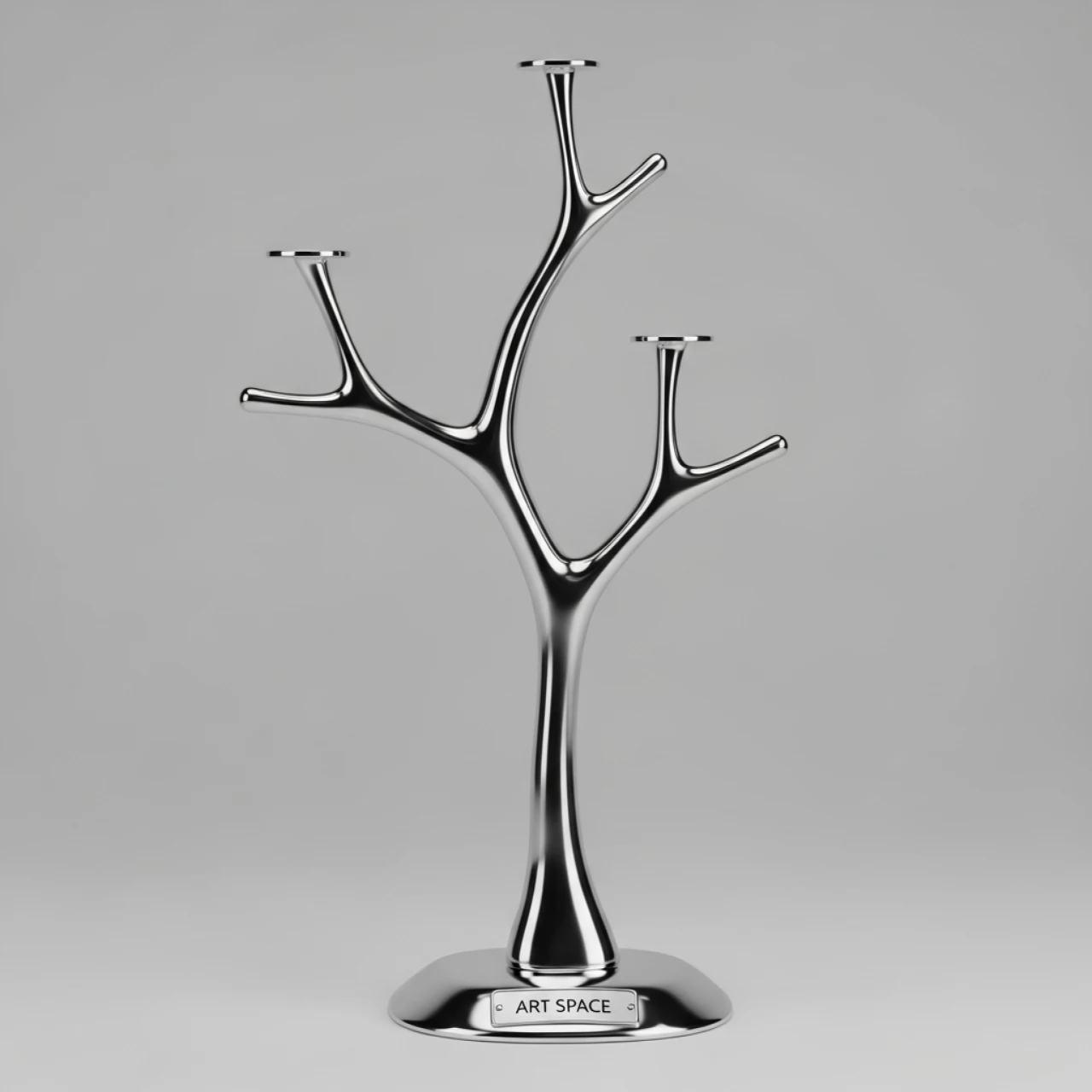 Аренда Подставка ветка серебро h 45 в МФК «Горный» — ART SPACE