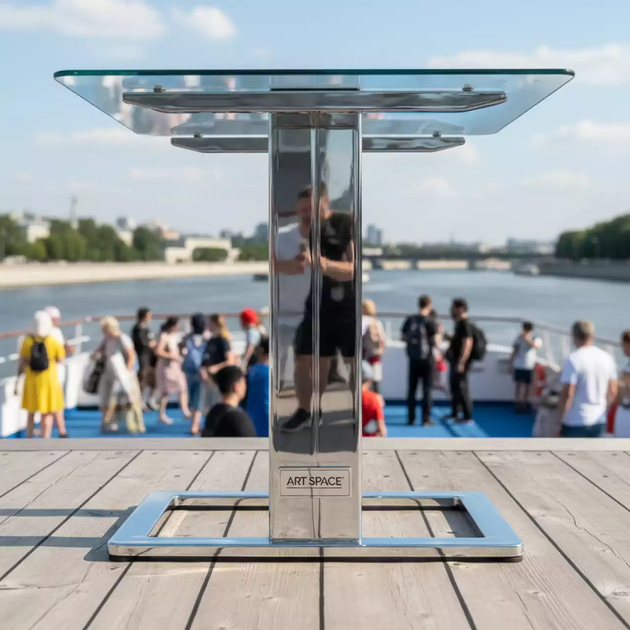 Аренда Подстолье 1261EM хромированное на теплоходе «Дагомыс» — ART SPACE