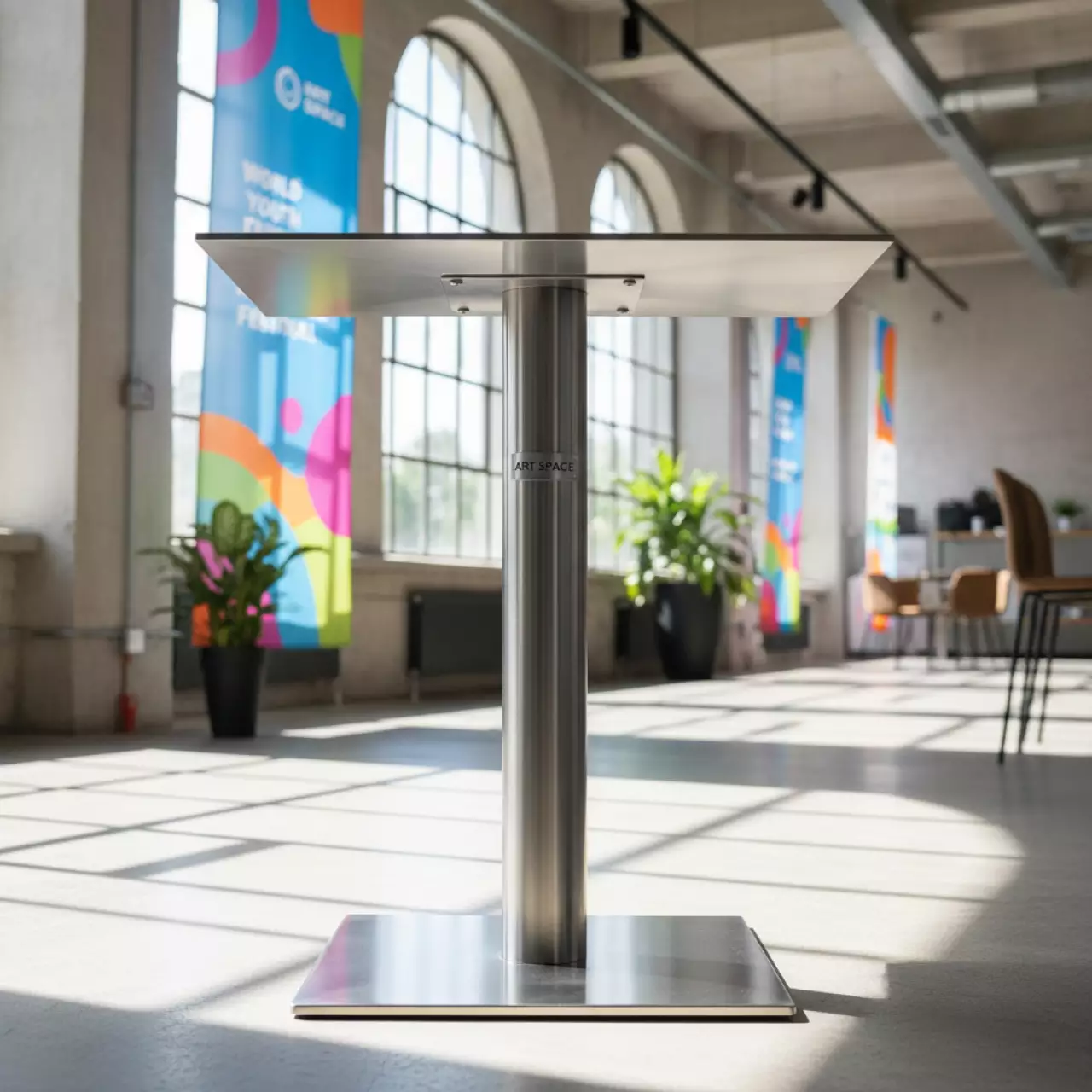 Аренда Подстолье 2174EM нержавеющая сталь в ресторане «La Terrazza» — ART SPACE