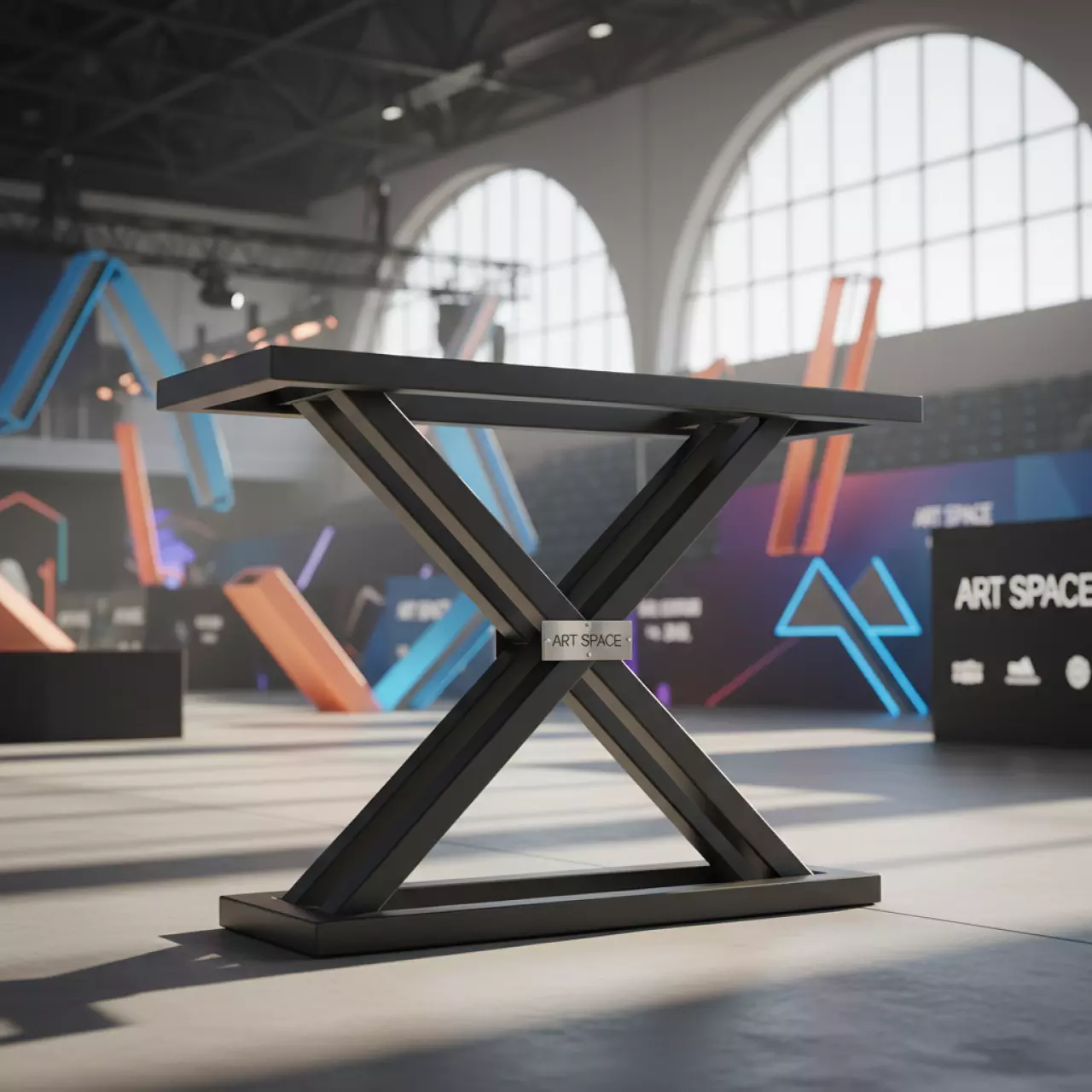 Аренда Подстолье барное металлическое Spark в Сириус Арене — ART SPACE