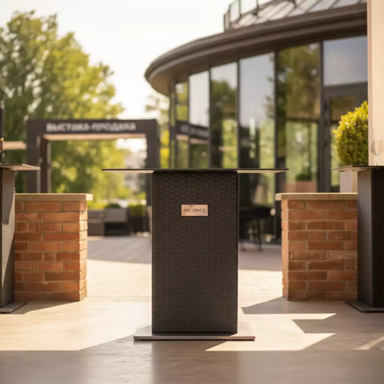 Аренда Подстолье барное Riva Bar с имитацией плетения в ресторане «La Terrazza» — ART SPACE