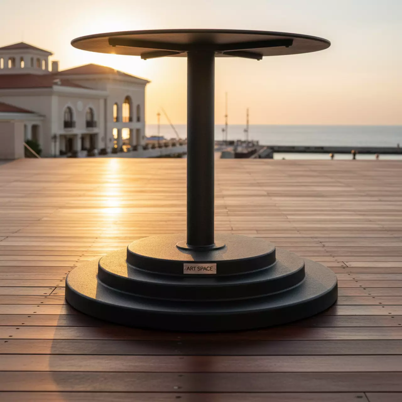 Аренда Подстолье чугунное круглое Равин на территории Морпорта Сочи — ART SPACE