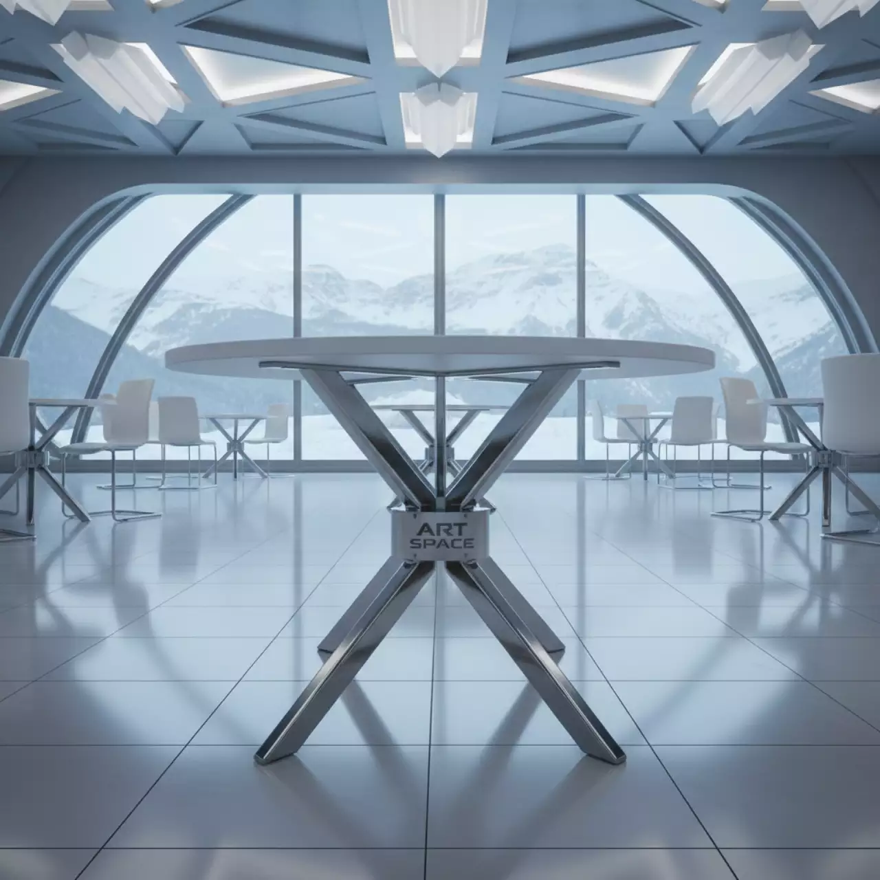 Аренда Подстолье Dodo Domino Folding столешница пластиковая круглая в санатории «Металлург» — ART SPACE