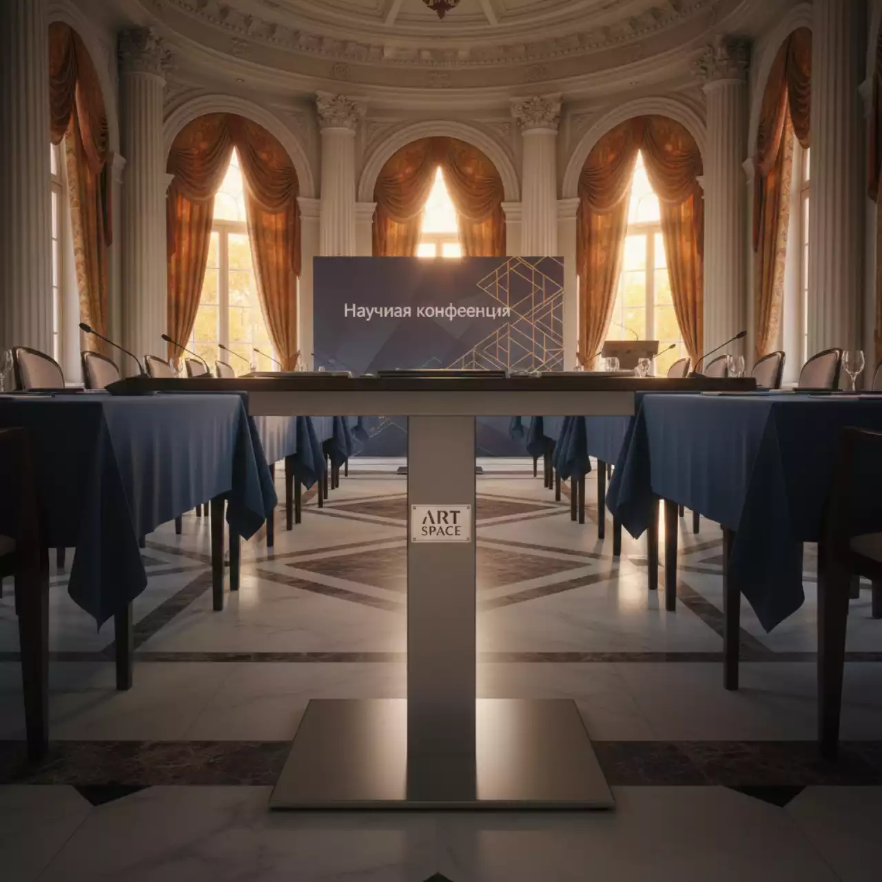 Аренда Подстолье металлическое 1011EM в ресторане «Sanremo» — ART SPACE