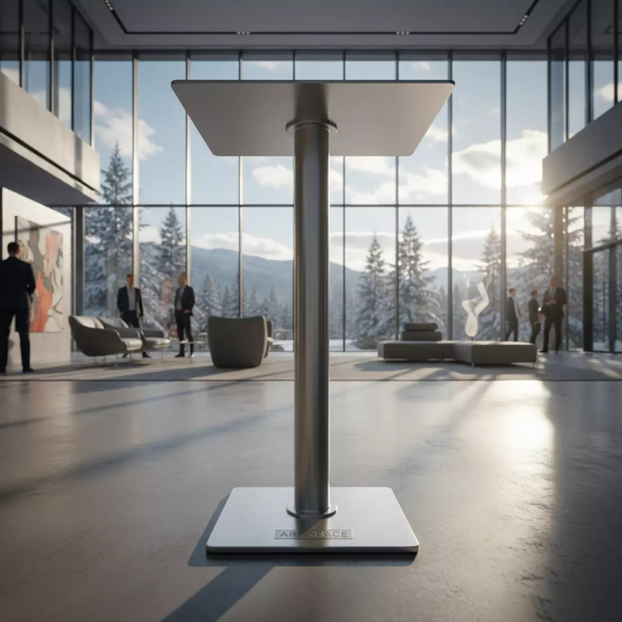 Аренда Подстолье металлическое барное Square Lotus в санатории «Заполярье» — ART SPACE