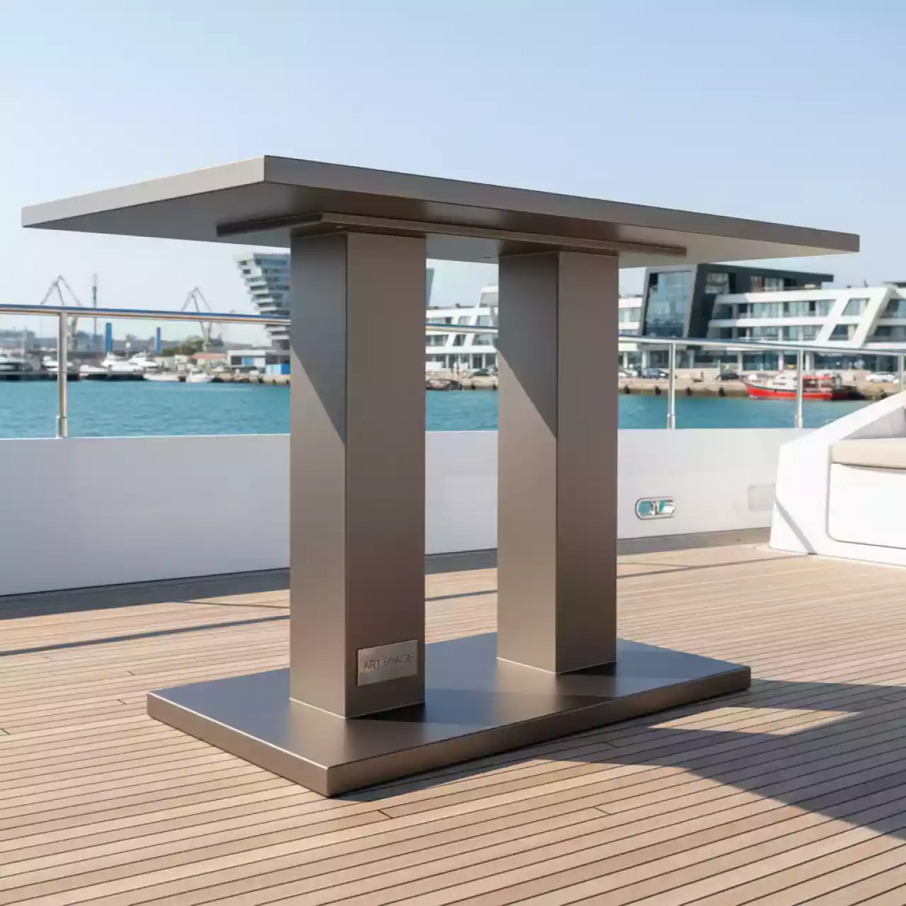 Аренда Подстолье металлическое двойное Metropolis L на VIP теплоходе (Морпорт Сочи) — ART SPACE