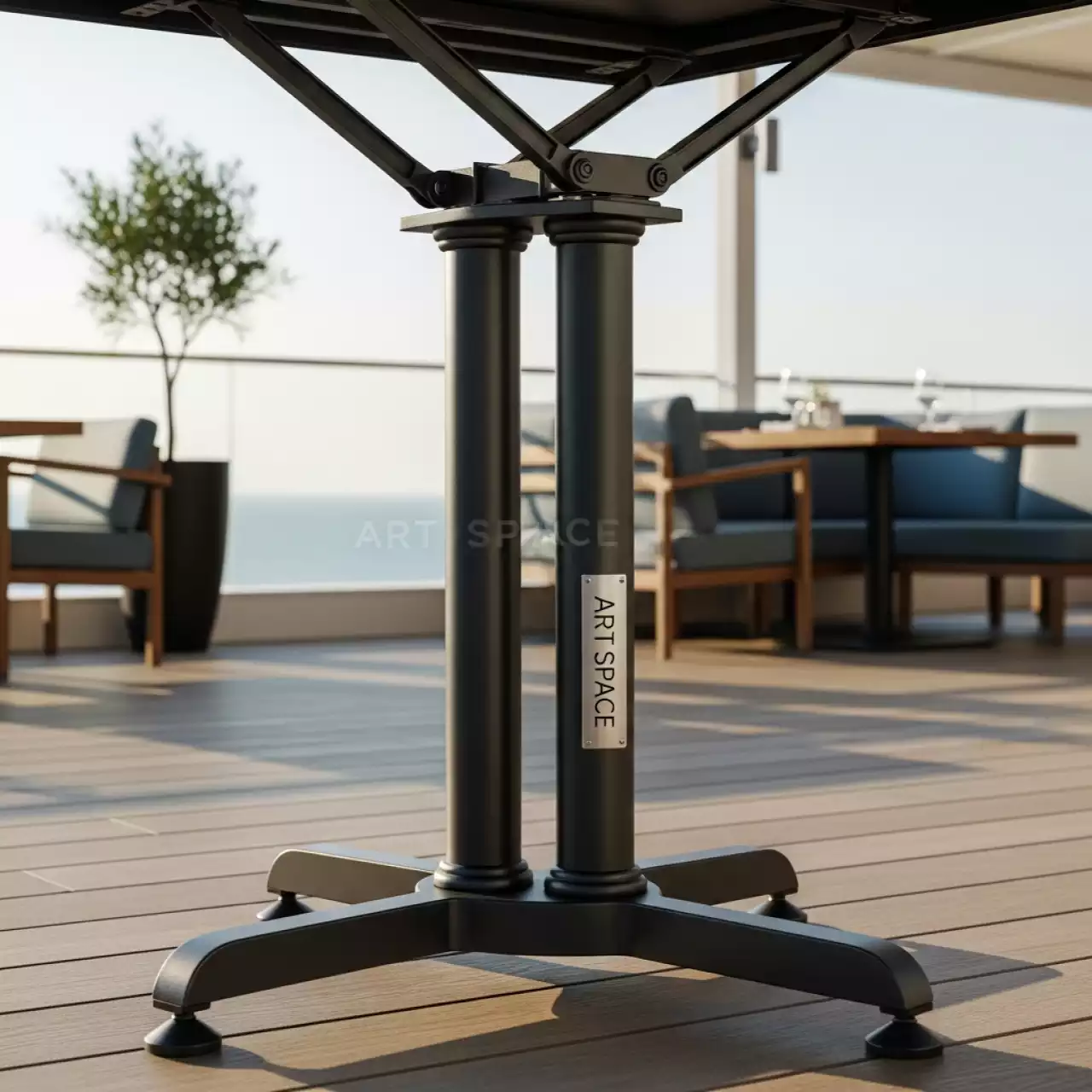 Аренда Подстолье металлическое двойное складное Scudo Double Special в ресторане «Паруса» — ART SPACE