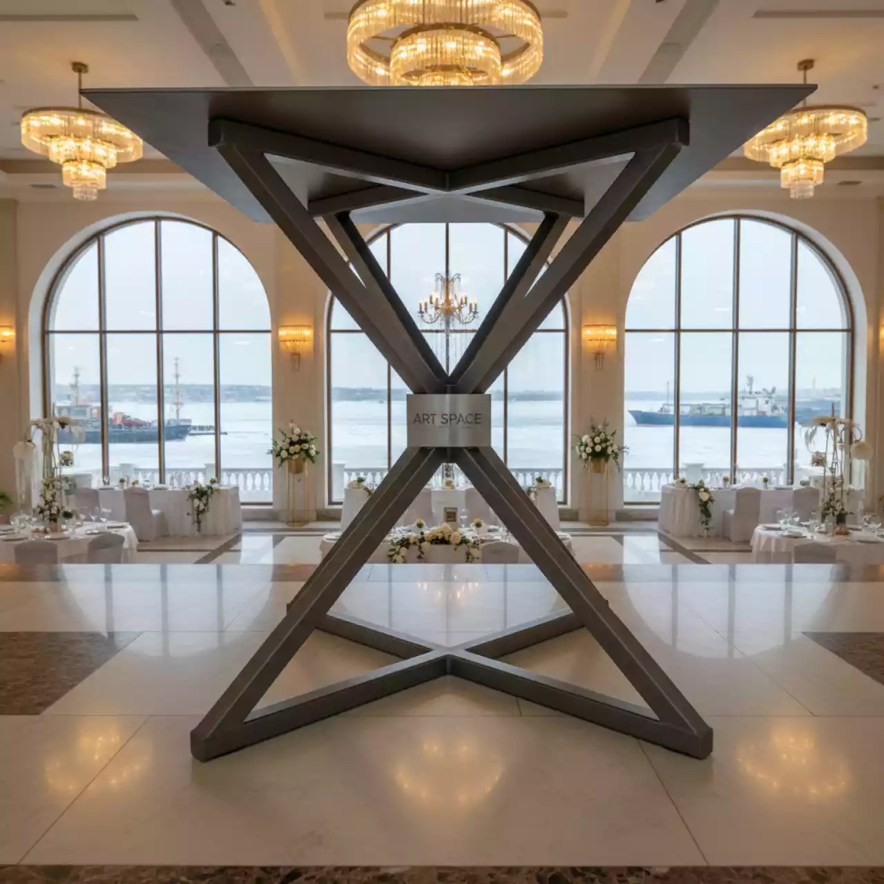 Аренда Подстолье металлическое Tripe в зале «Чайка» (Морпорт) — ART SPACE