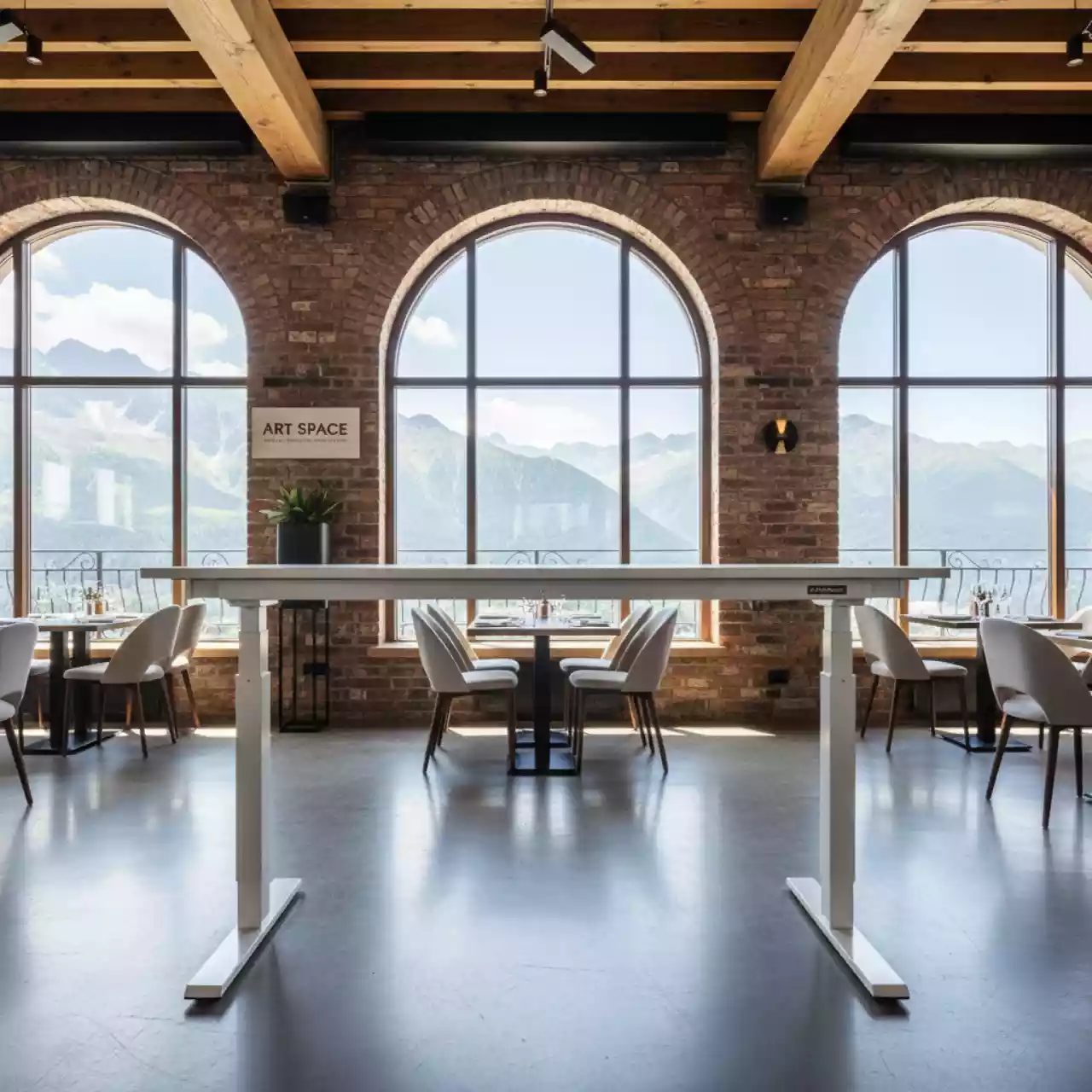 Аренда Подстолье моторизированное ONKRON WDF221E W в ресторане «Высота 5642» — ART SPACE