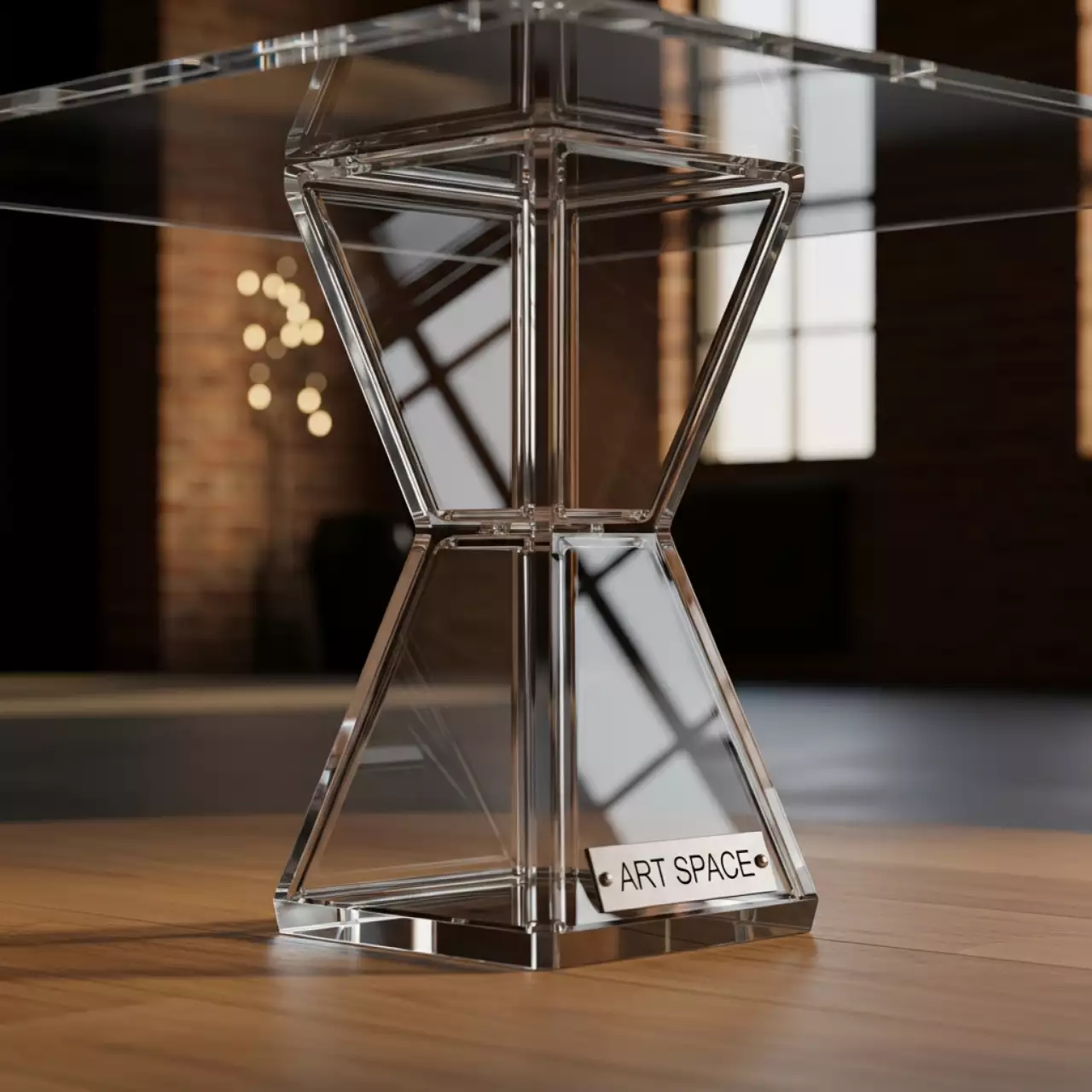 Аренда Подстолье прозрачное Ice в лофте «Студия 21» — ART SPACE