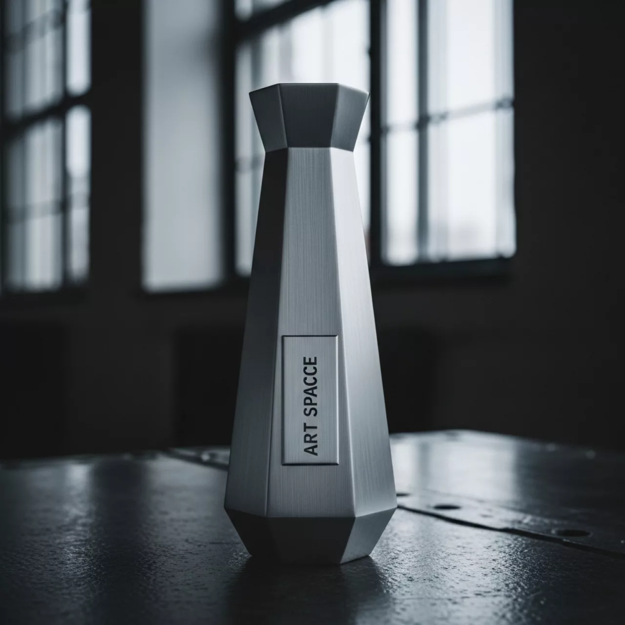 Аренда Подсвечник алюминиевый Грани 30 см в зале «Чайка» (Морпорт) — ART SPACE