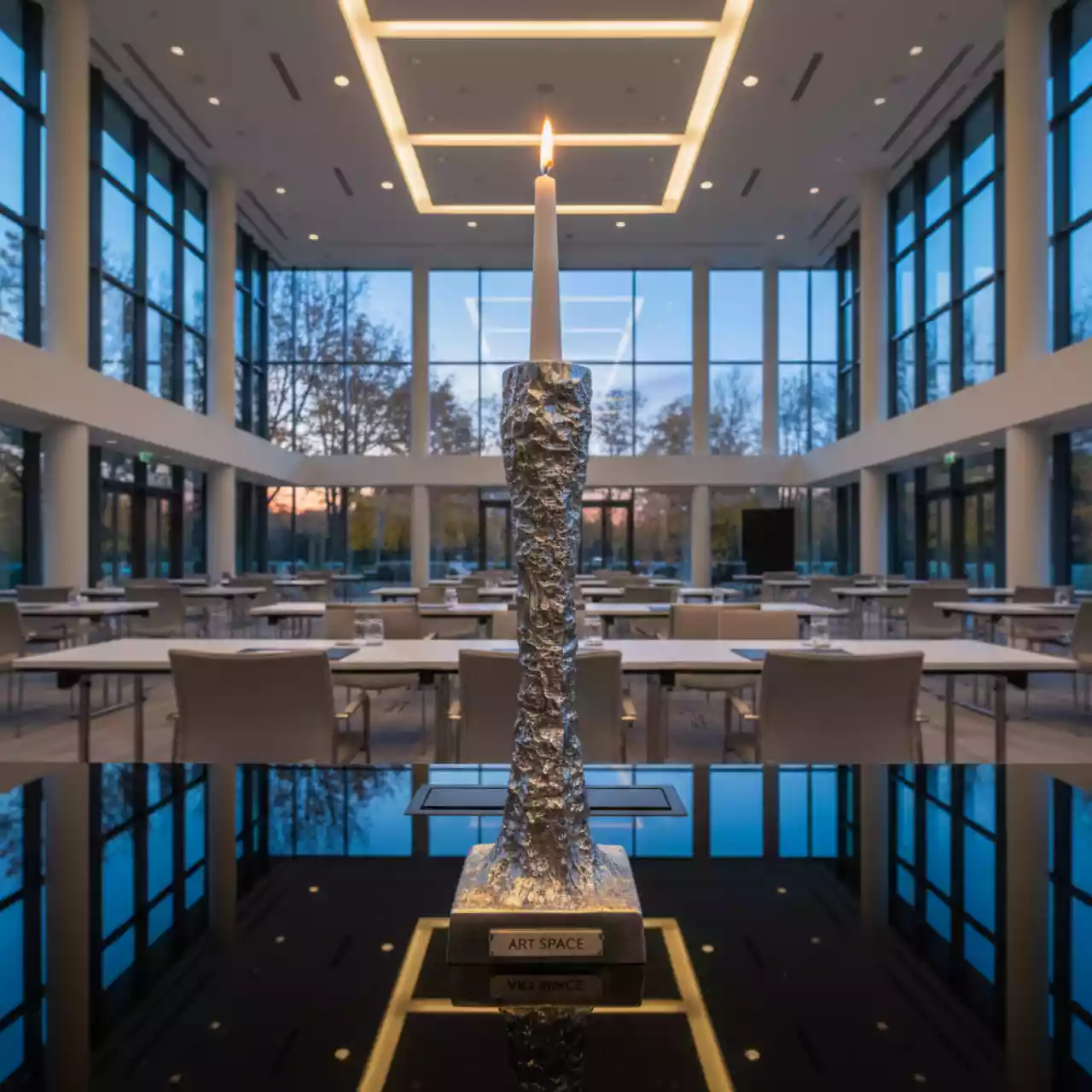 Аренда Подсвечник алюминиевый "Вулкан" в Radisson Blu Resort & Congress Centre — ART SPACE