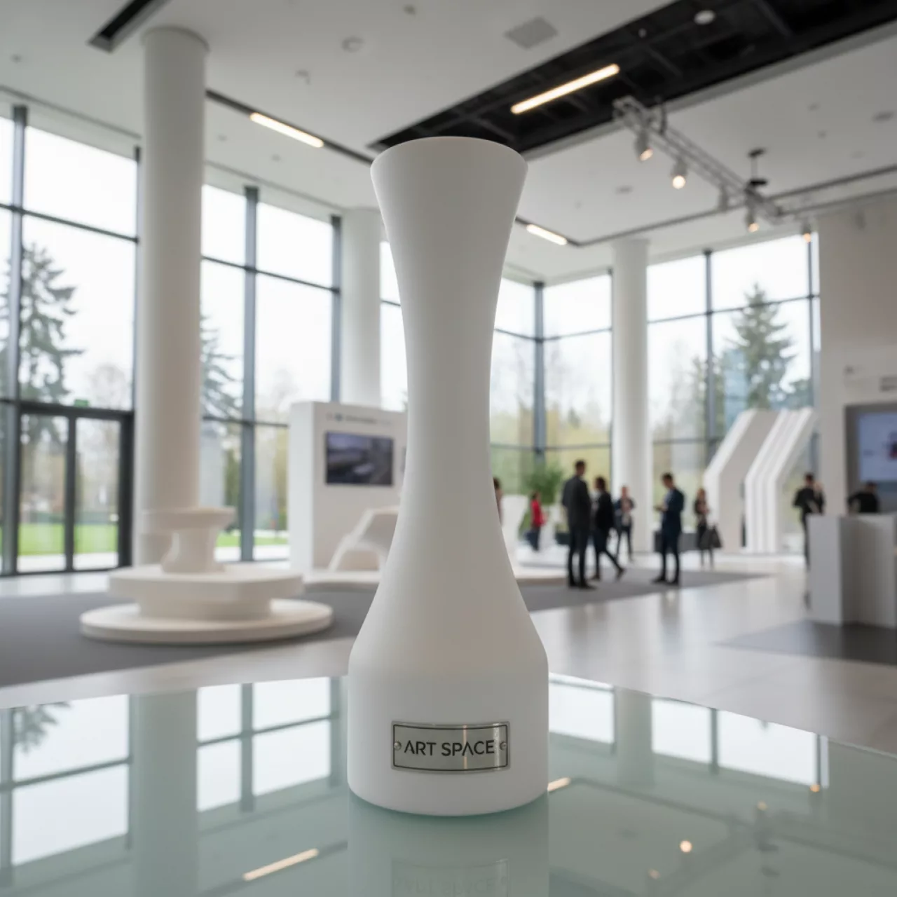 Аренда Подсвечник белый высота 13 см в Bridge Resort — ART SPACE