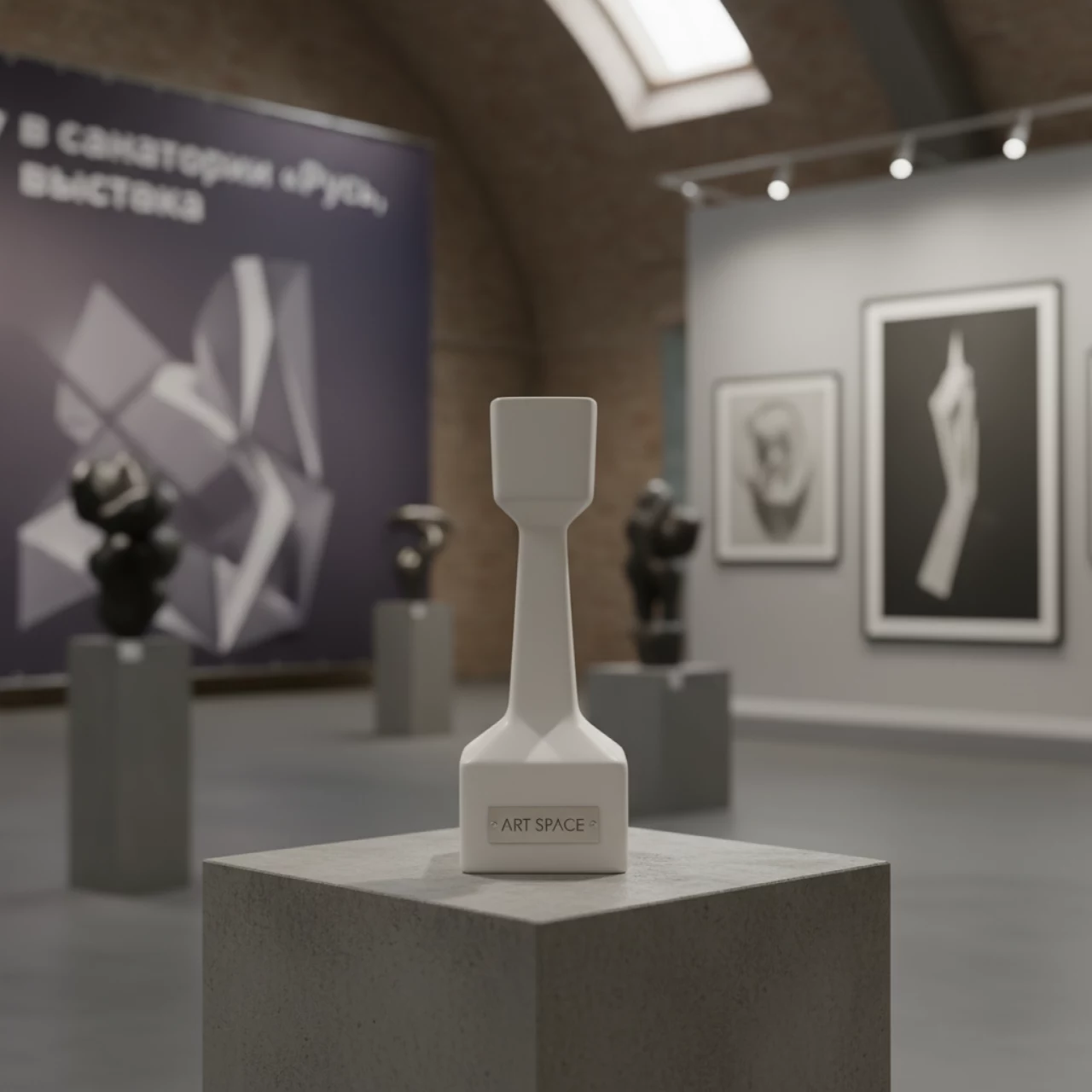 Аренда Подсвечник белый высота 20 см в санатории «Русь» — ART SPACE