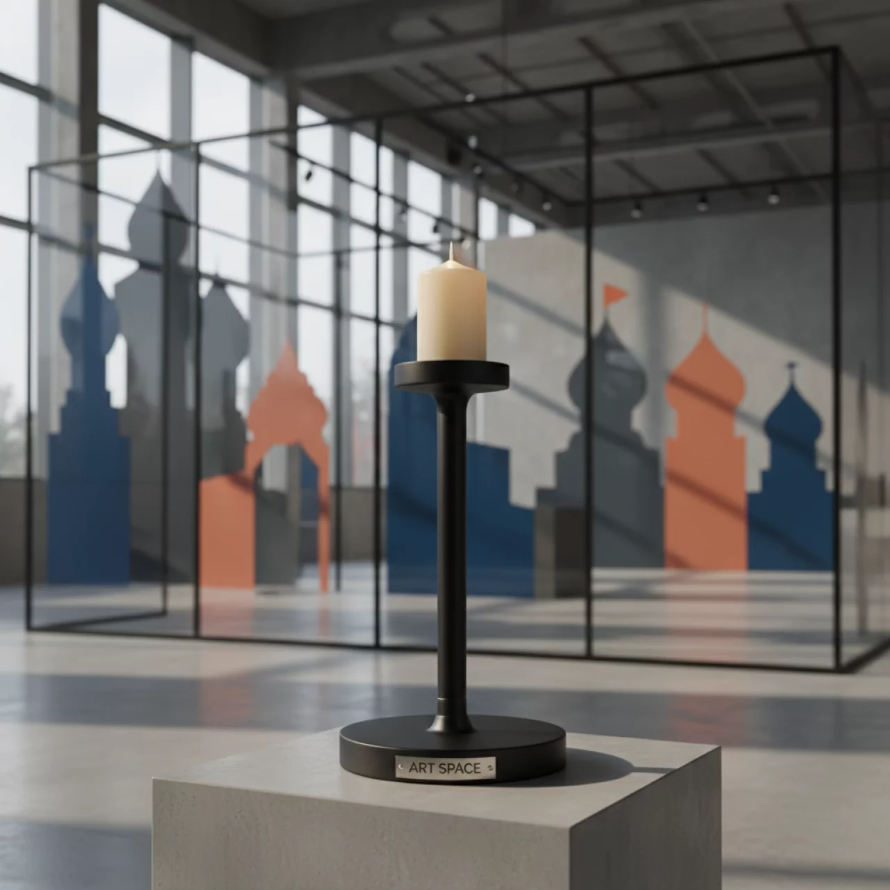 Аренда Подсвечник Бренна черный размер M в этно-парке «Моя Россия» — ART SPACE