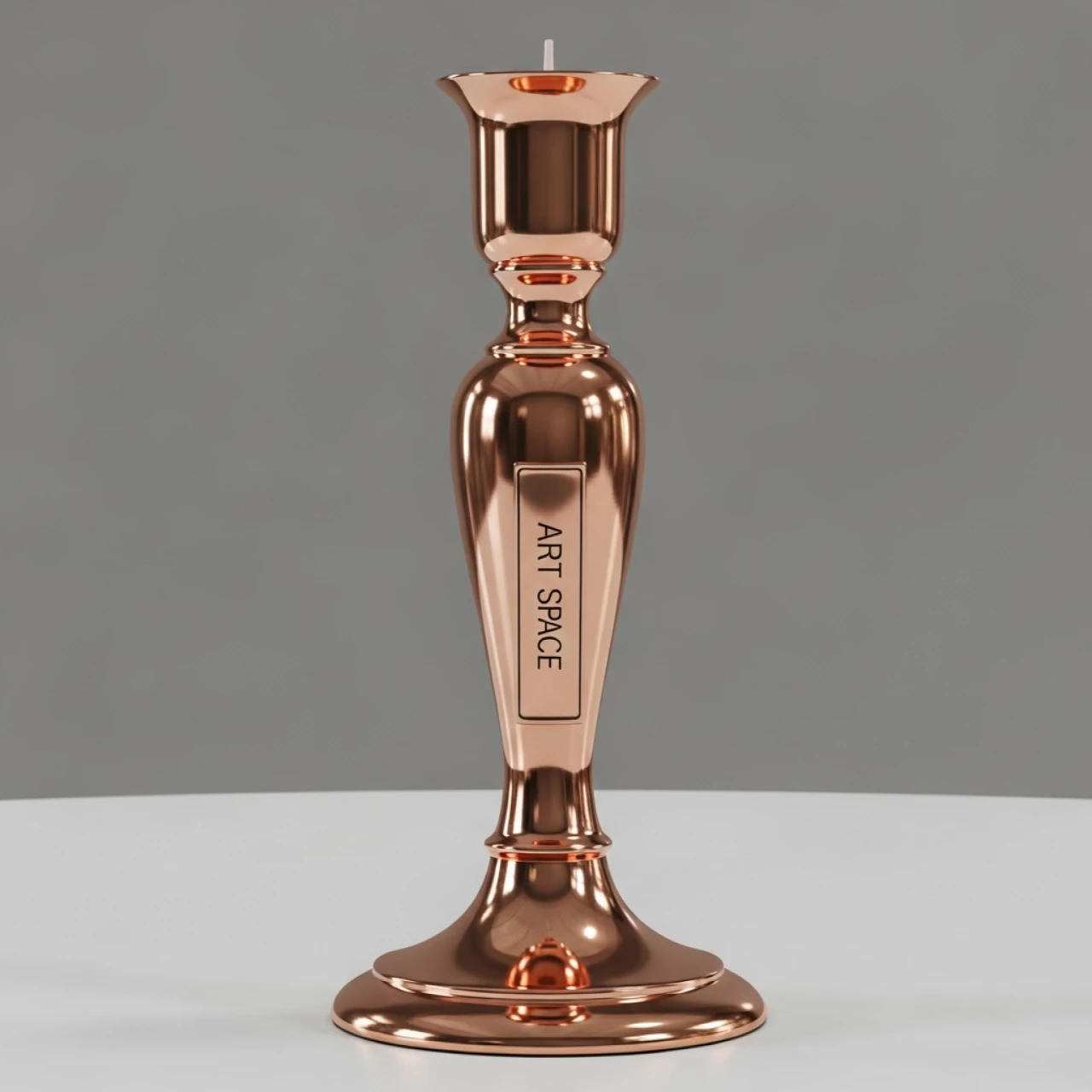 Аренда Подсвечник Классика розовое золото 27 см в Гранд Отель Поляна — ART SPACE