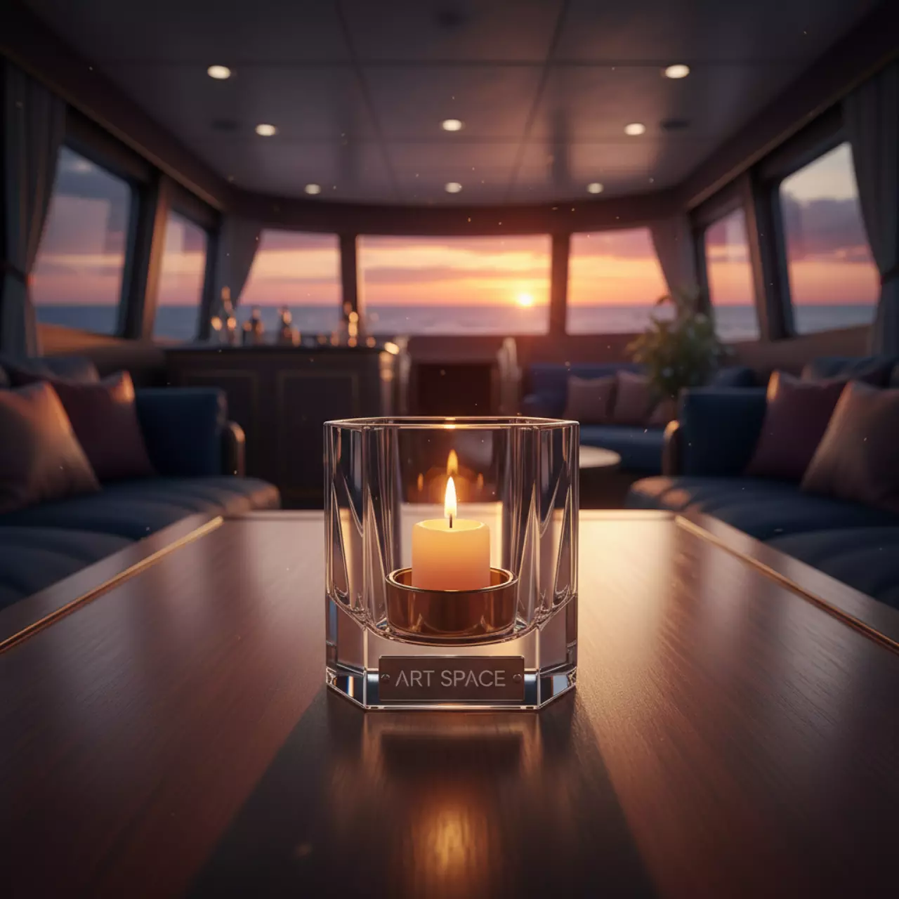 Аренда Подсвечник кристаллы 6 см на VIP-яхте (Имеретинский порт) — ART SPACE