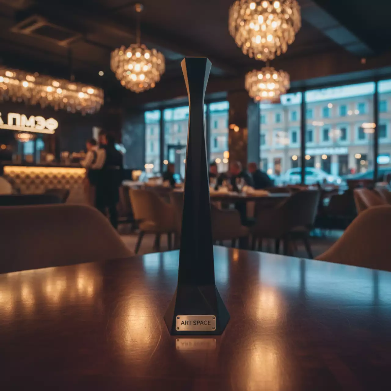 Аренда Подсвечник Minimalism черный 320 мм в ресторане «Магадан» — ART SPACE