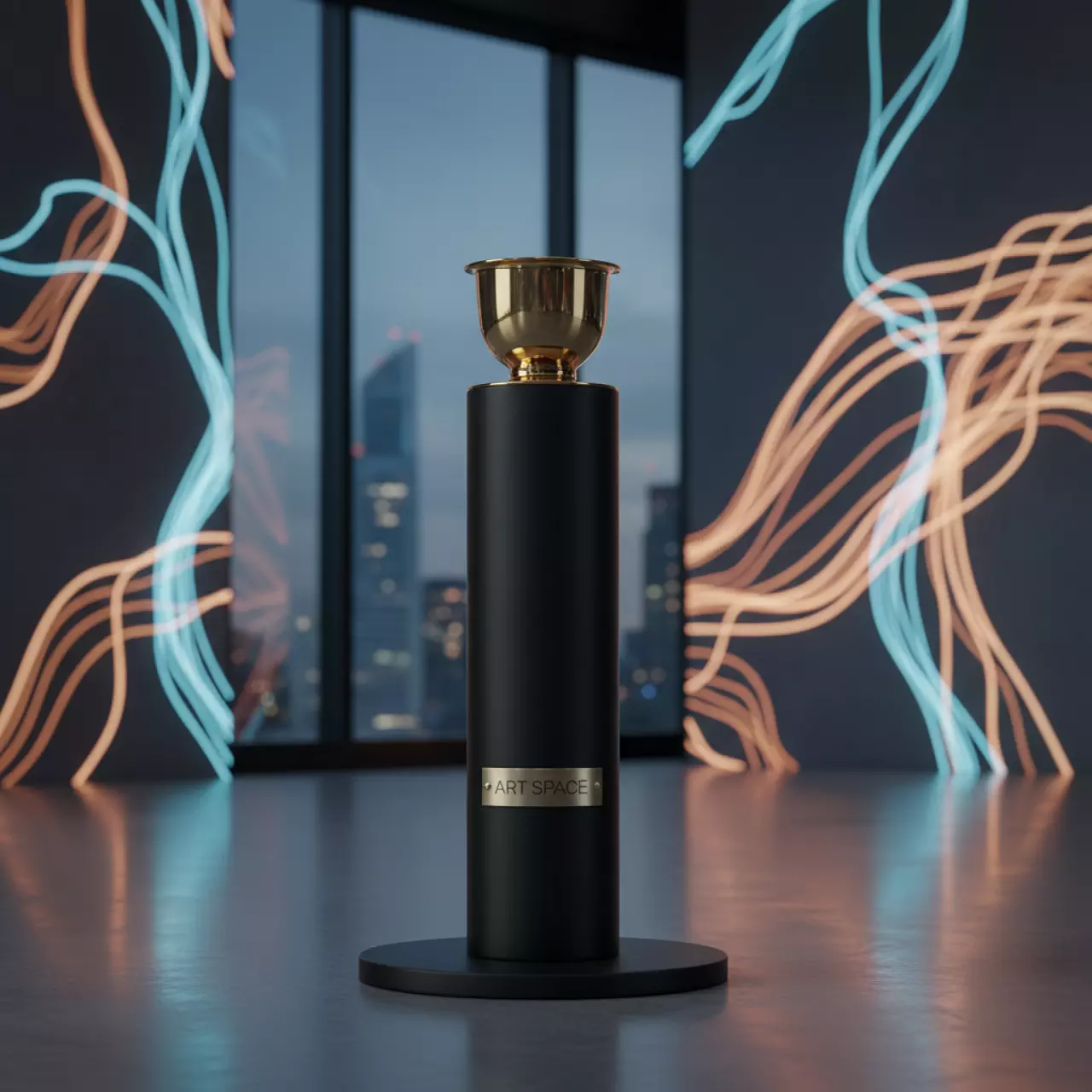 Аренда Подсвечник Minimalism черный золото 185 мм в Karat Resort — ART SPACE