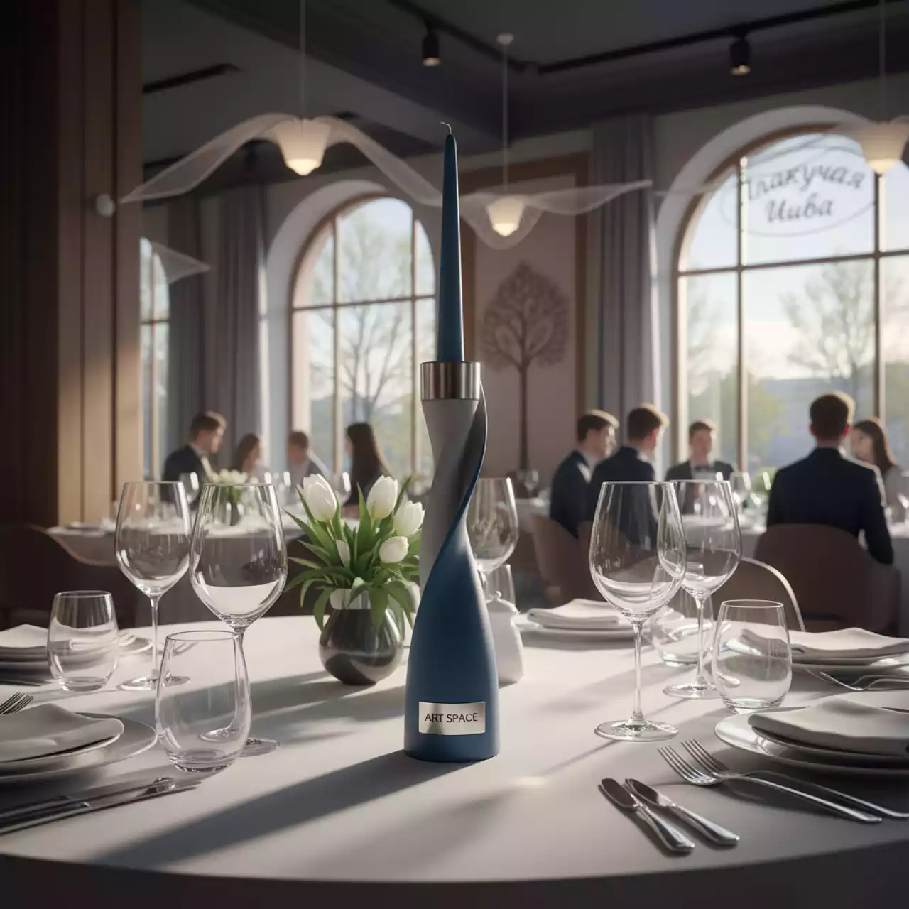 Аренда Подсвечник на 1 свечу 18,5 см в ресторане «Плакучая Ива» — ART SPACE