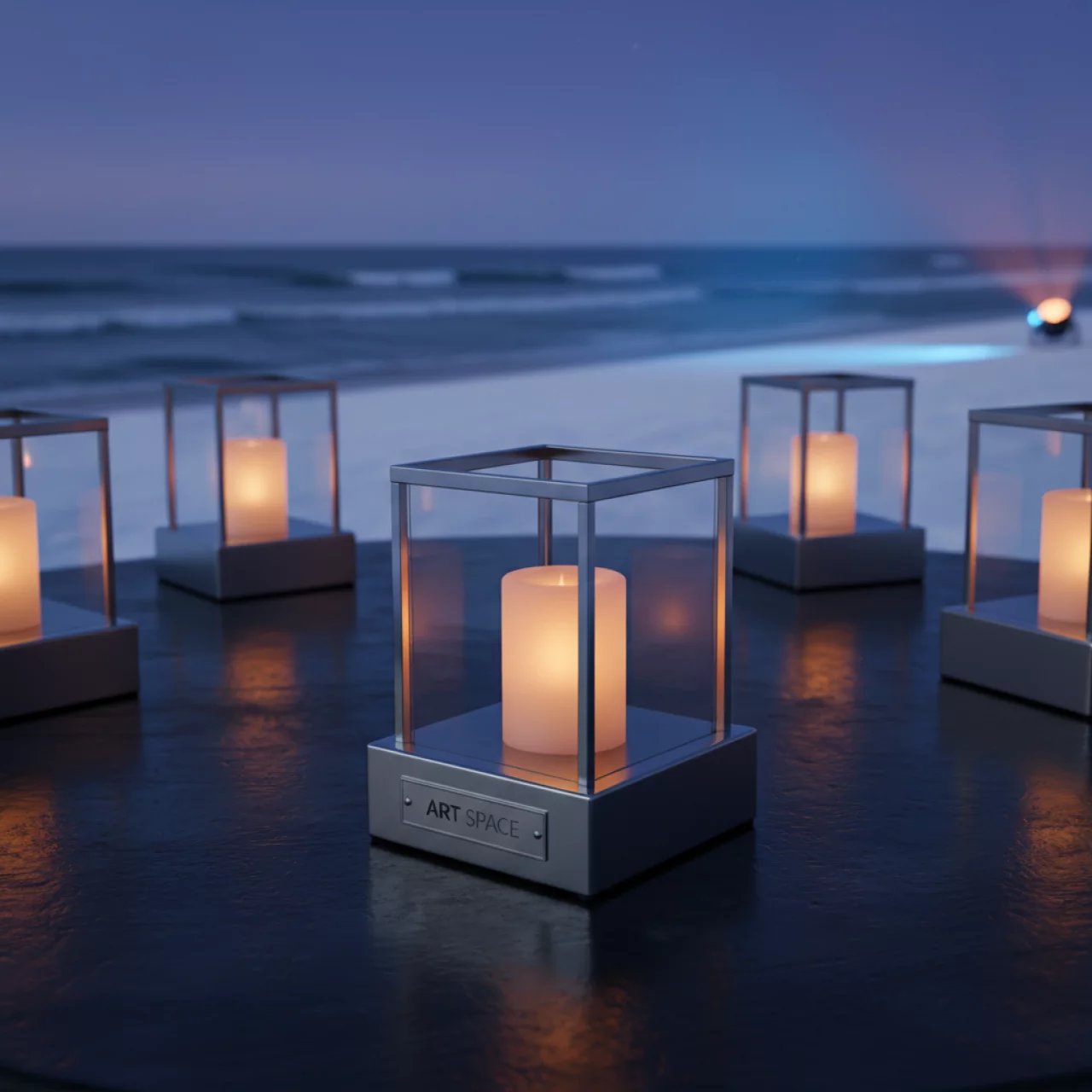 Аренда Подсвечники Квадро на пляже «Ривьера» — ART SPACE