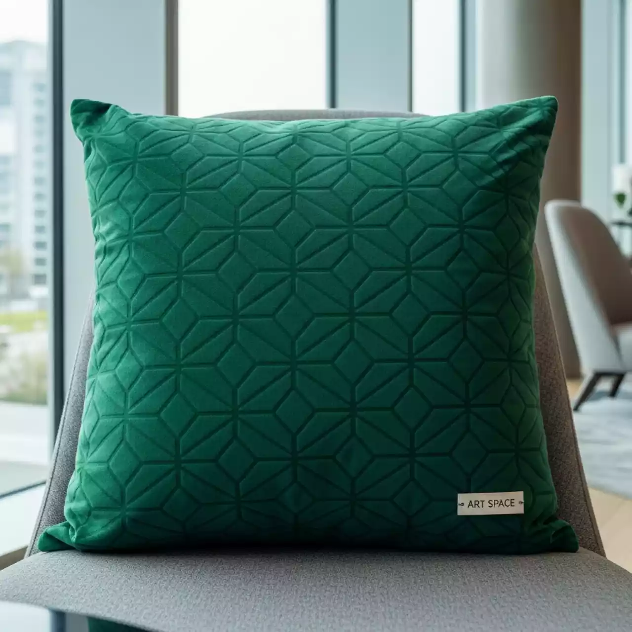 Аренда Подушка АШТОН изумрудная в Mövenpick Hotel — ART SPACE