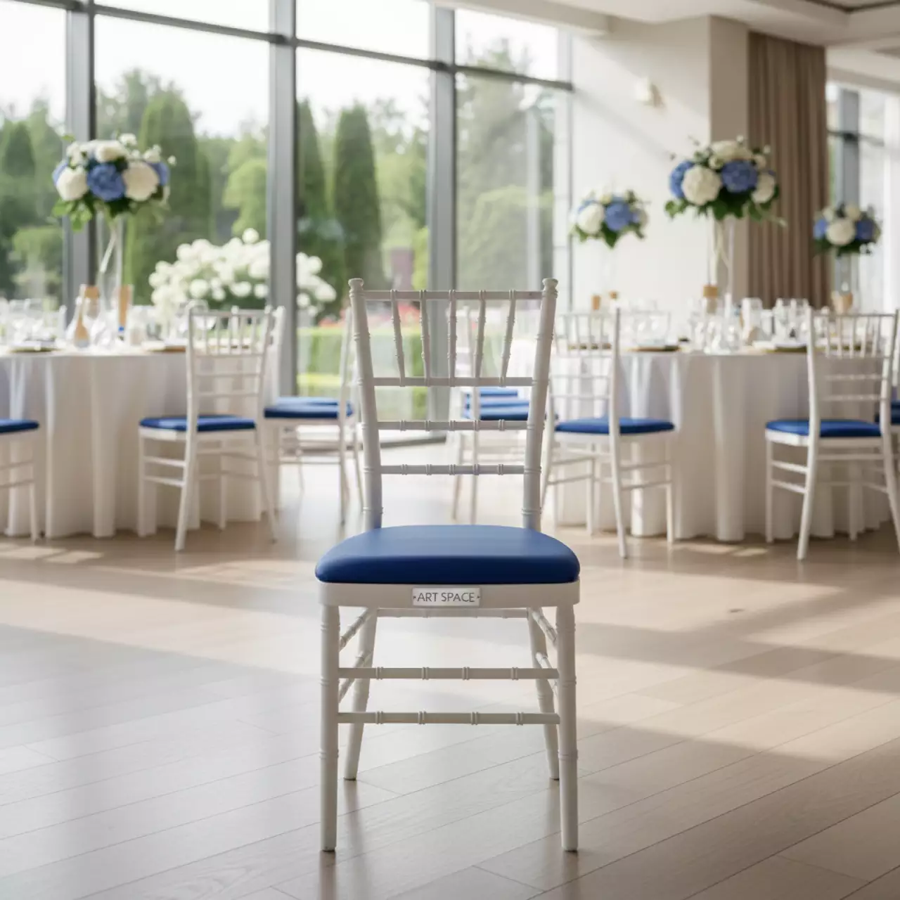 Аренда Подушка для стула Кьявари 3 см кожзам синий в отеле «Звездный» — ART SPACE