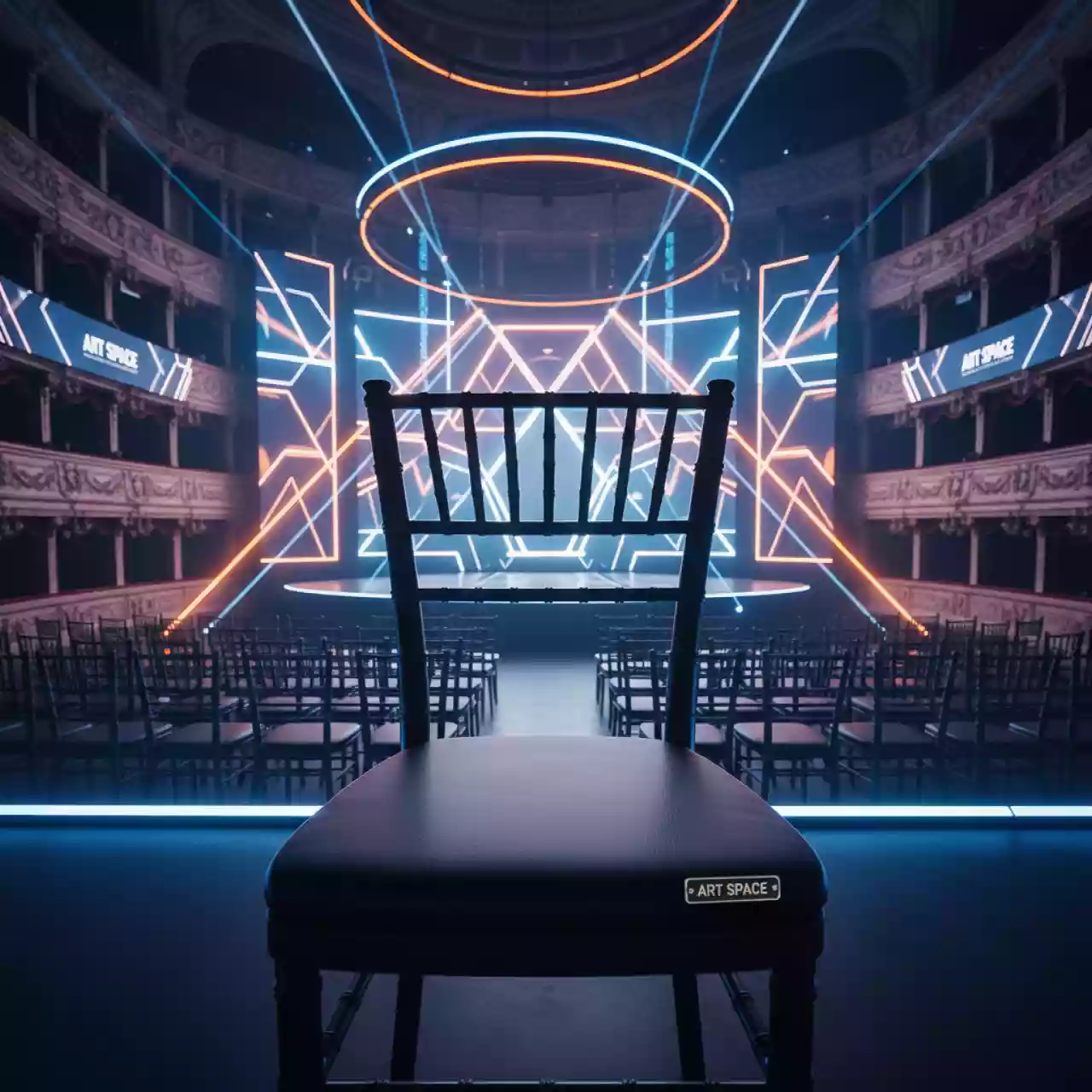 Аренда Подушка для стула Кьявари кожзам черная 3 см в Зимнем театре — ART SPACE