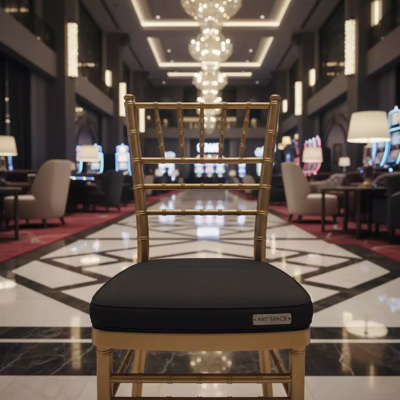 Аренда Подушка для стула Кьявари ричард черный 2 см в казино «Сочи» — ART SPACE