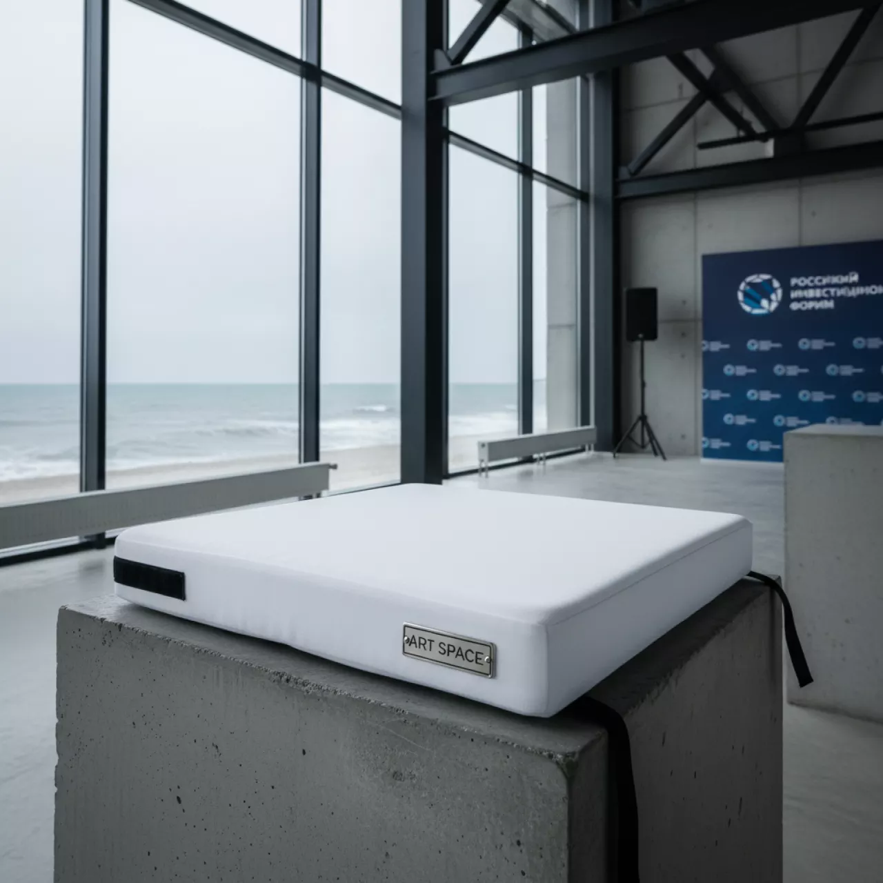 Аренда Подушка Кьявари 3 см с липучками ричард белая гладь на пляже «Маяк» — ART SPACE