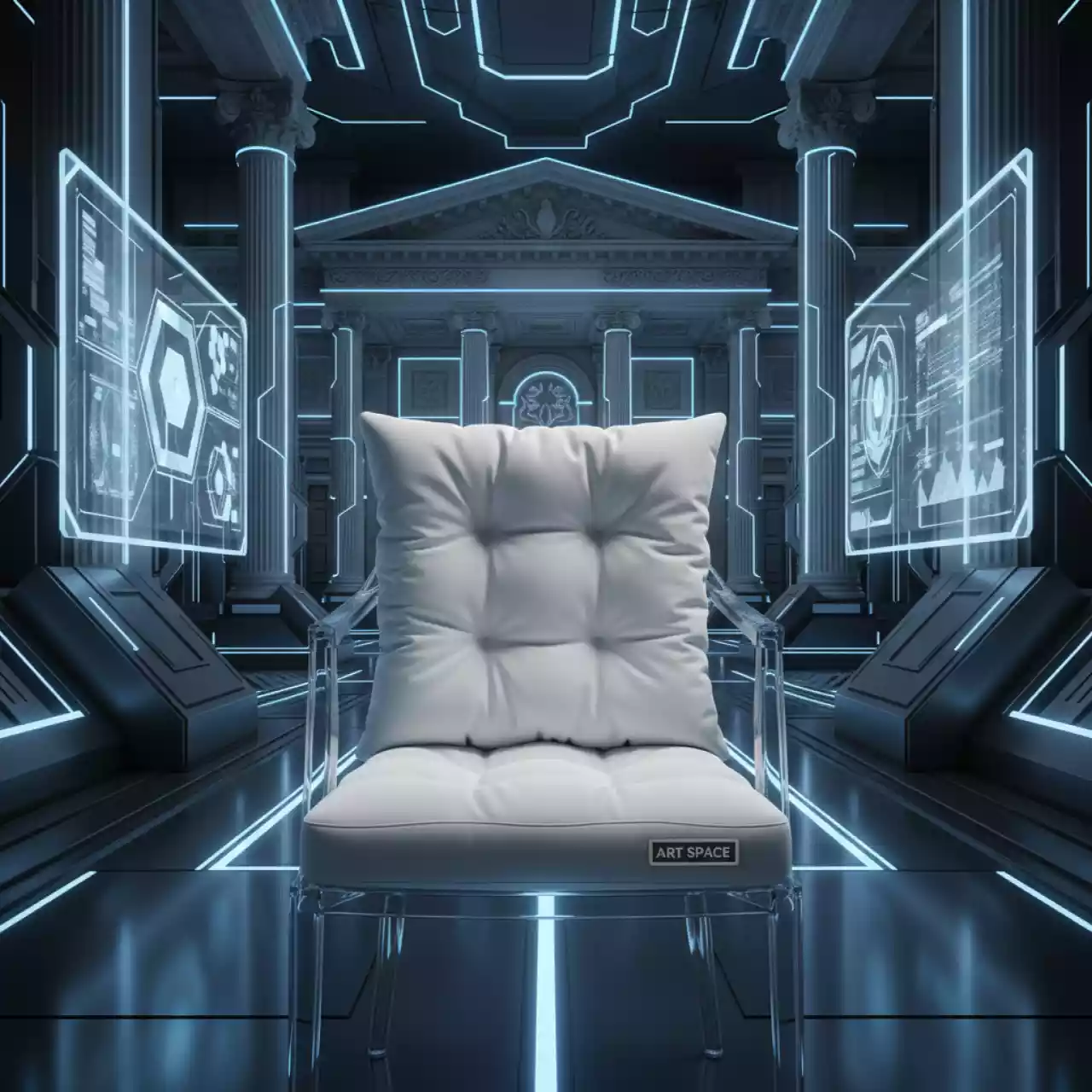 Аренда Подушка Кьявари белый бархат в Зимнем театре — ART SPACE