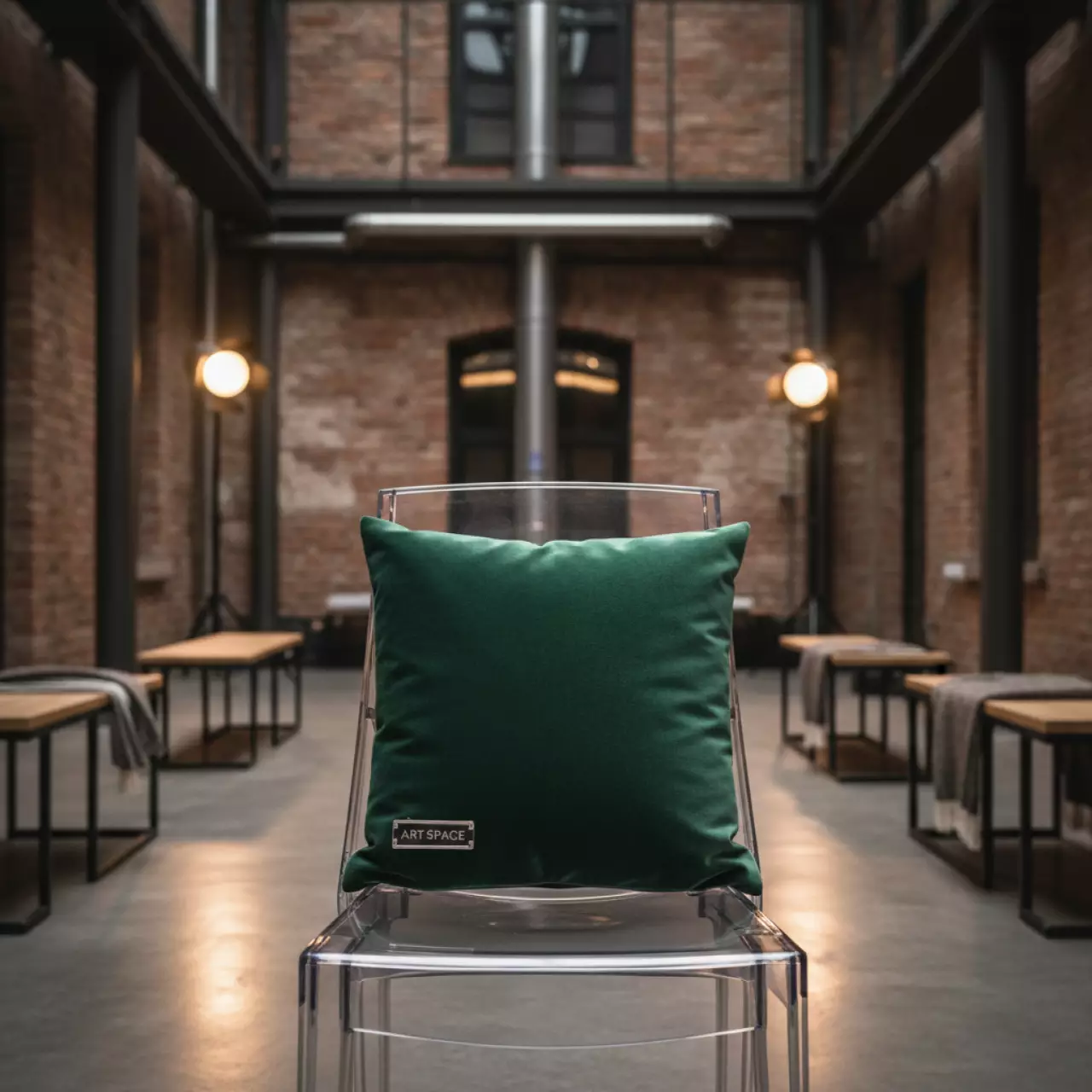 Аренда Подушка мягкая бархатная для пластикового стула изумрудная в Courtyard by Marriott Sochi — ART SPACE