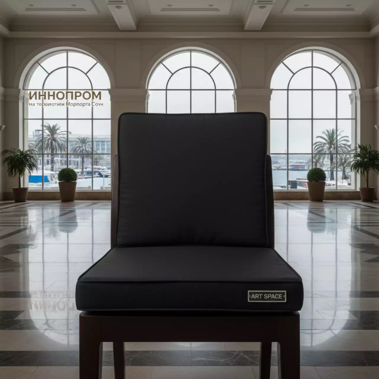 Аренда Подушка на стул Black 7009BK на территории Морпорта Сочи — ART SPACE