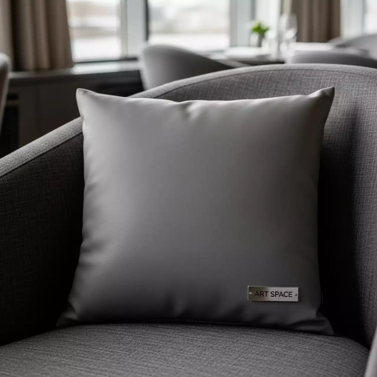 Аренда Подушка под спину KARL GRAND VICKY серая в ресторане «Паруса» — ART SPACE