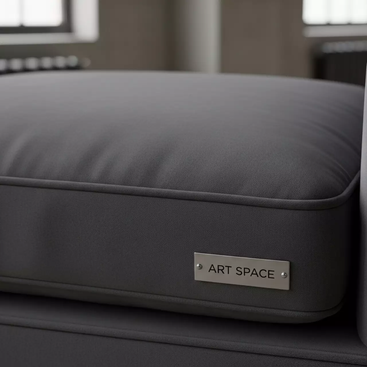 Аренда Подушка сиденья Оптимум для дивана Flow глубокая серая в лофте «Студия 21» — ART SPACE