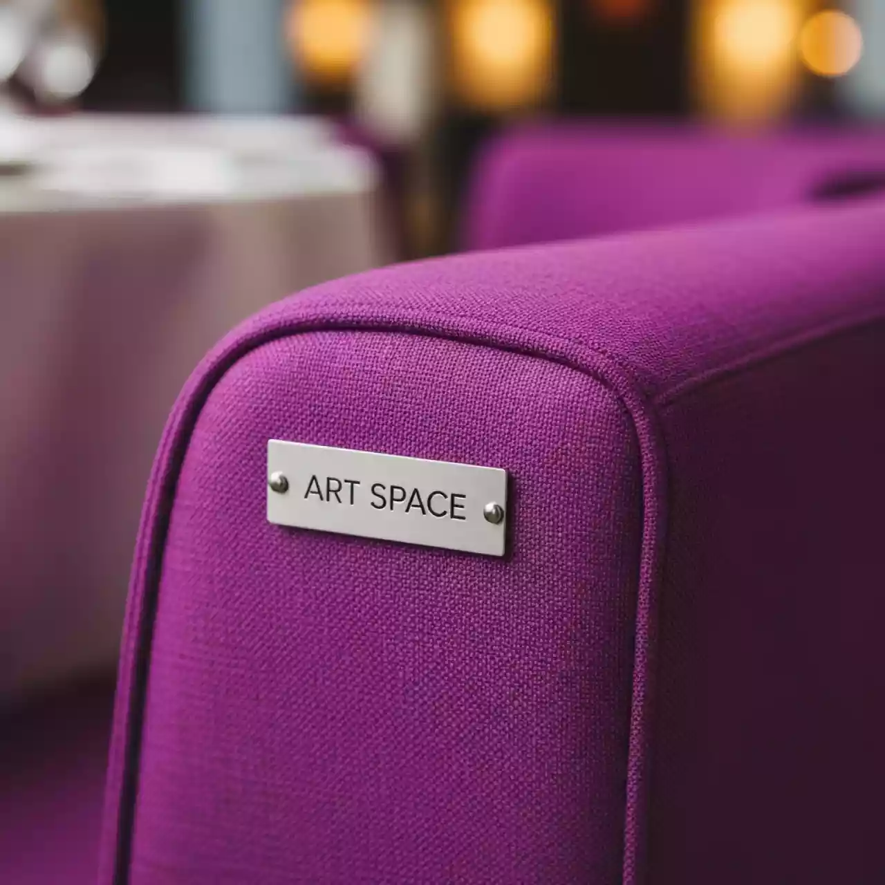 Аренда Подушки для стула Кроссбэк фиолетовая в ресторане «Сыроварня» — ART SPACE
