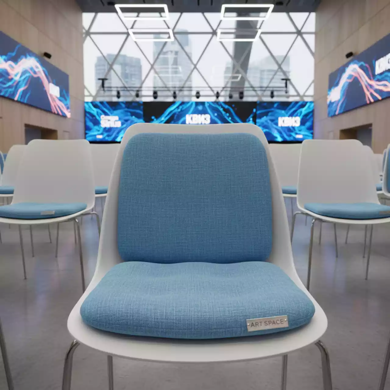 Аренда Подушки на стул Mio синяя в Omega Sirius — ART SPACE
