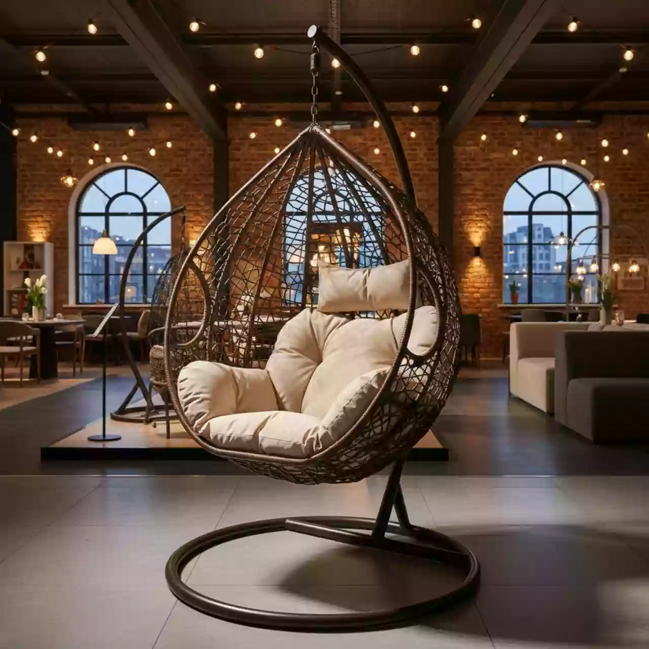 Аренда Подвесное кресло AFM 168A XL коричневое в ресторане «Паруса» — ART SPACE