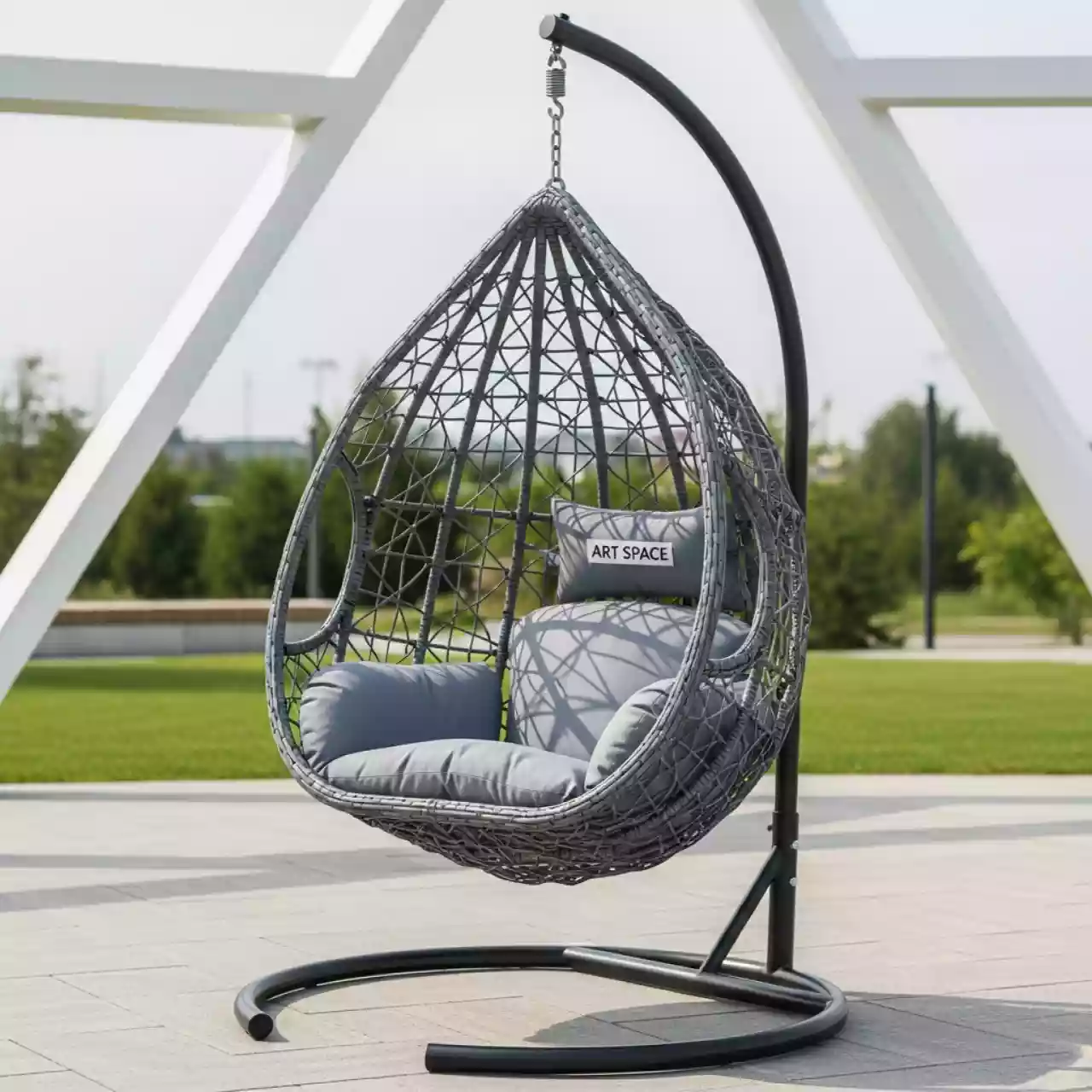 Аренда Подвесное кресло AFM 178C L серое в парке «Ривьера» — ART SPACE