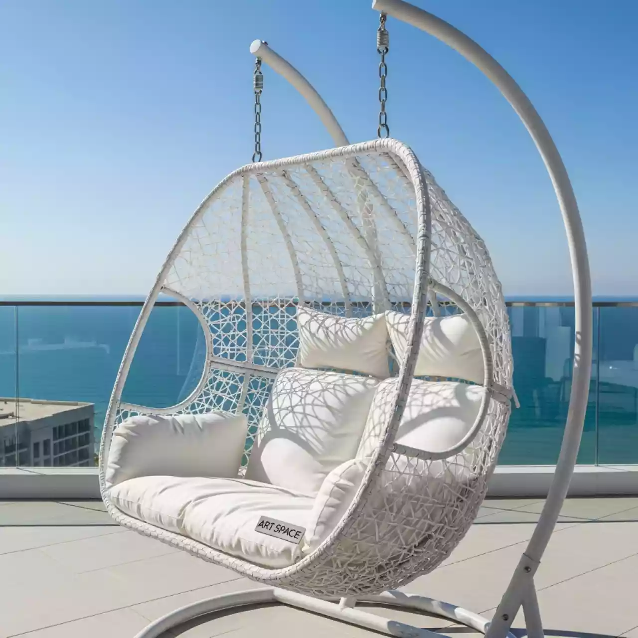 Аренда Подвесное кресло двухместное BUENO GRANDE 2XL белое в Karat Resort — ART SPACE