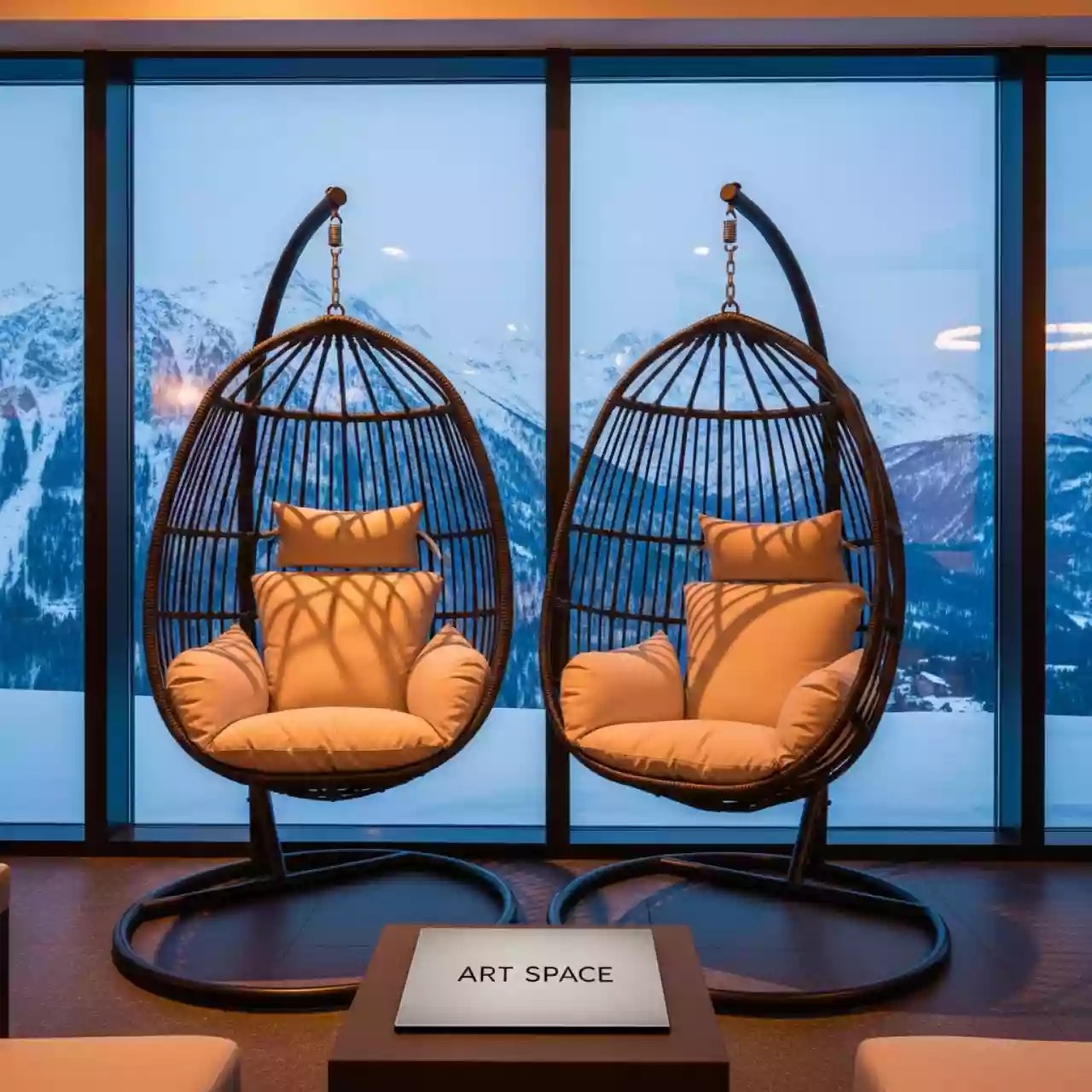 Аренда Подвесное кресло двухместное BUENO GRANDE 2XL коричневое в Green Flow Hotel — ART SPACE