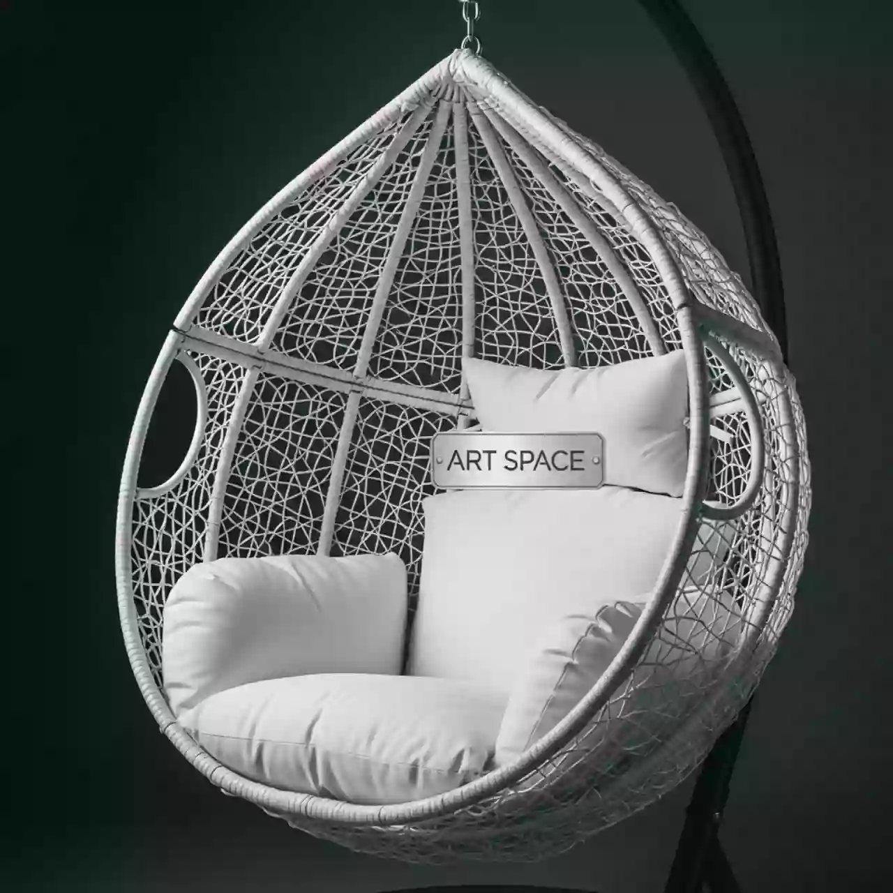 Аренда Подвесное кресло FRESCO XL большое белое на пляжных клубах Хосты — ART SPACE