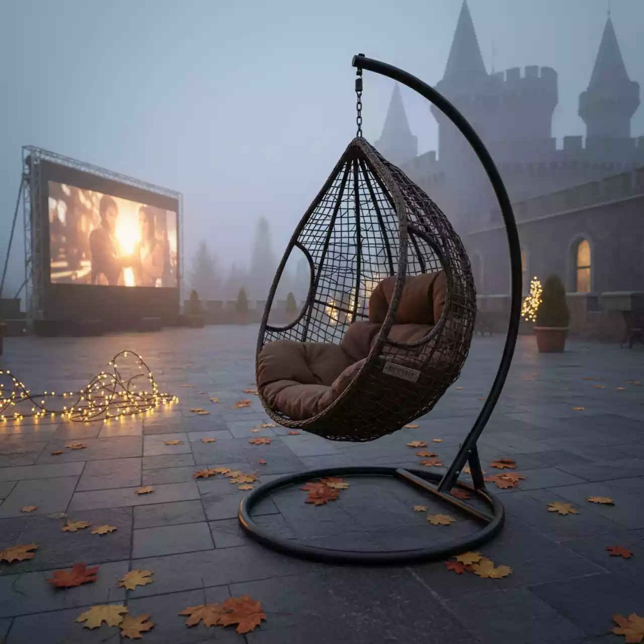 Аренда Подвесное кресло Gusto коричневое в отеле «Богатырь» — ART SPACE