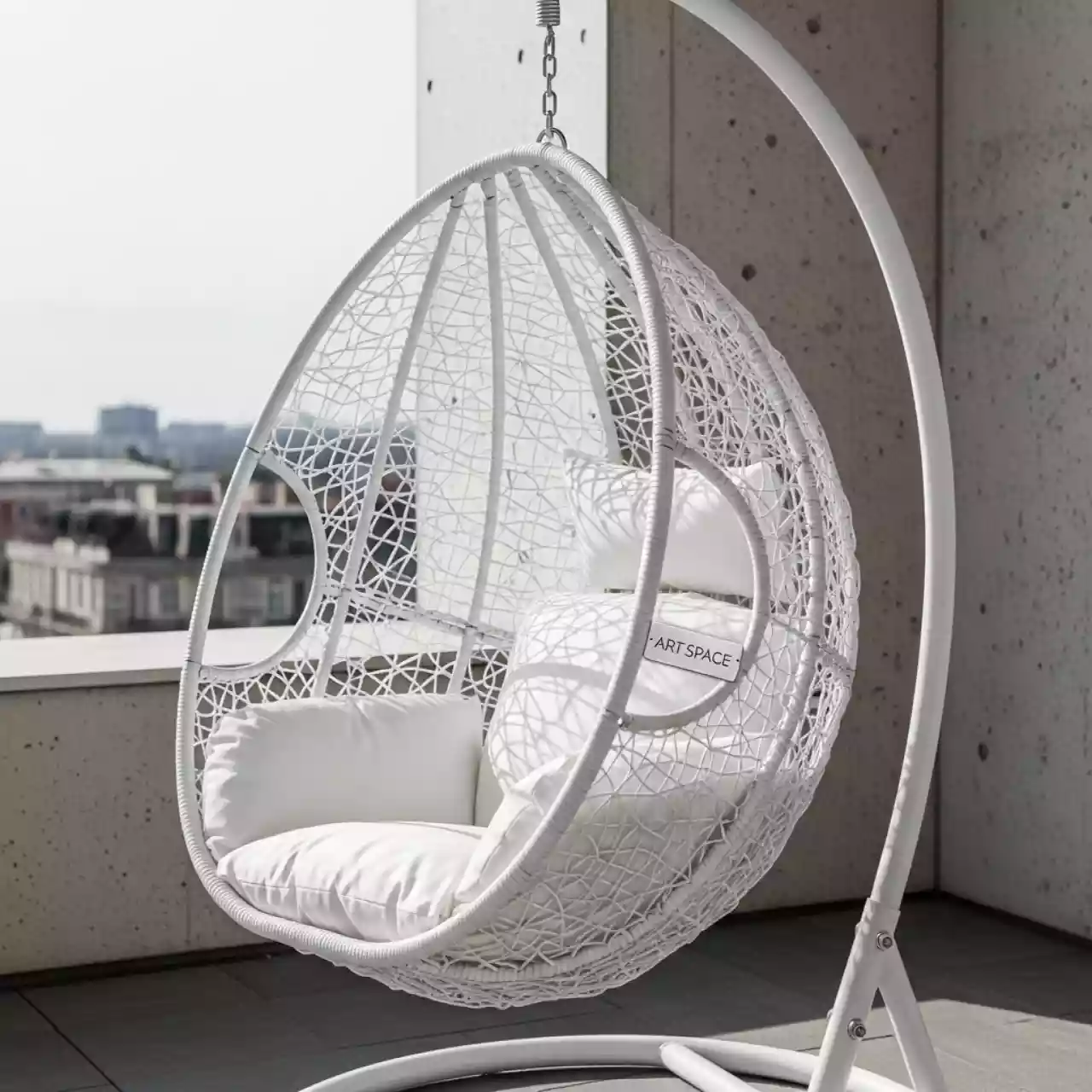 Аренда Подвесное кресло КМ 0021 белое в ресторане «Sanremo» — ART SPACE