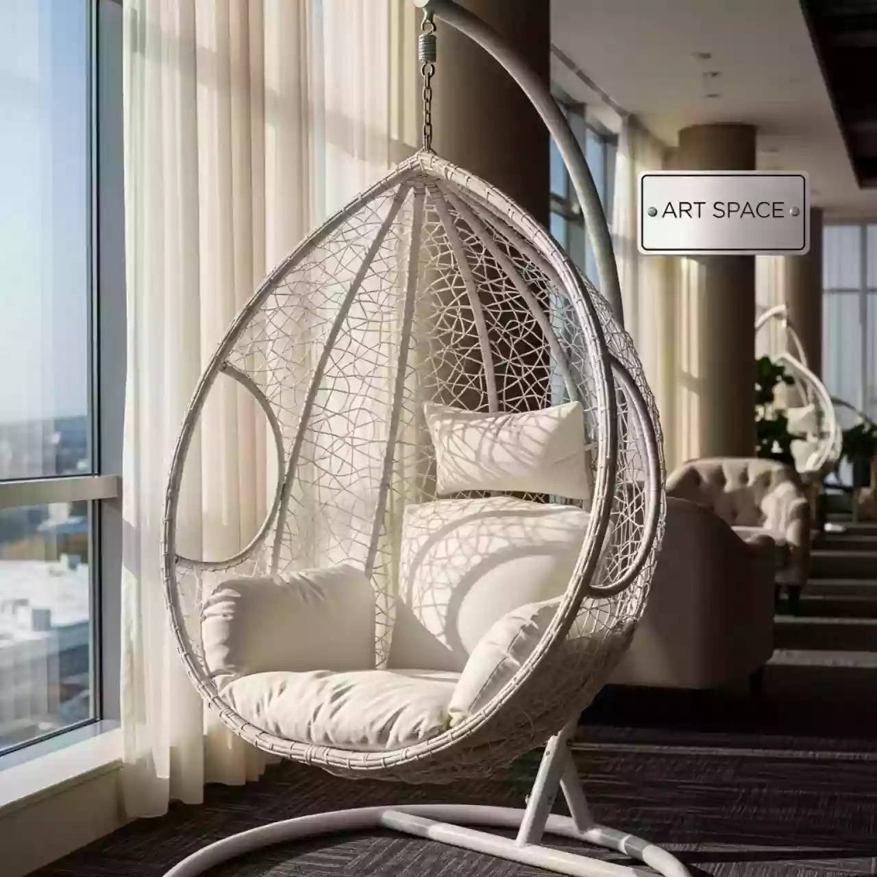 Аренда Подвесное кресло Кокон XL белое в Mercure Сочи Центр — ART SPACE